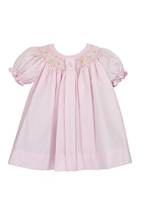 Petit Ami Baby Girls Pink Gingham Smocked Bunny Dress | belk