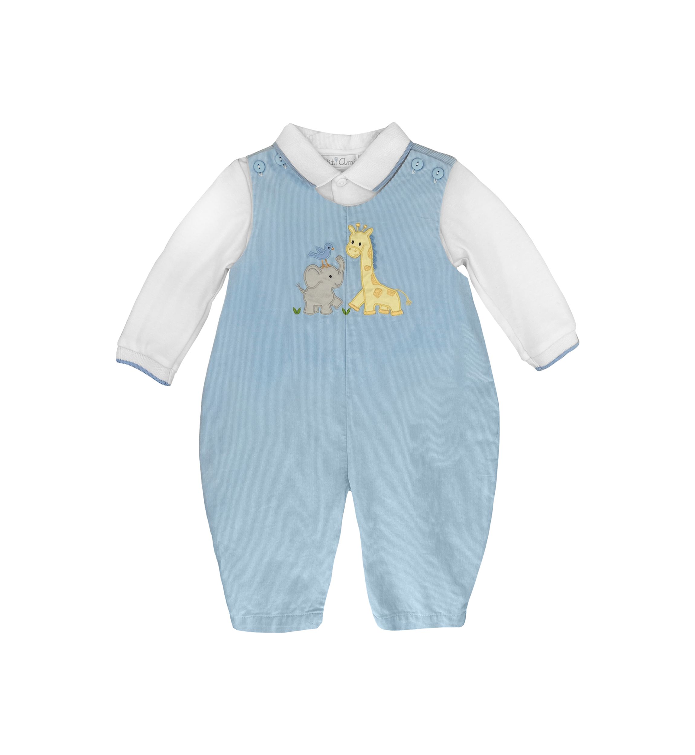 Baby Boys Longall & Shirt with Safari Appliqué