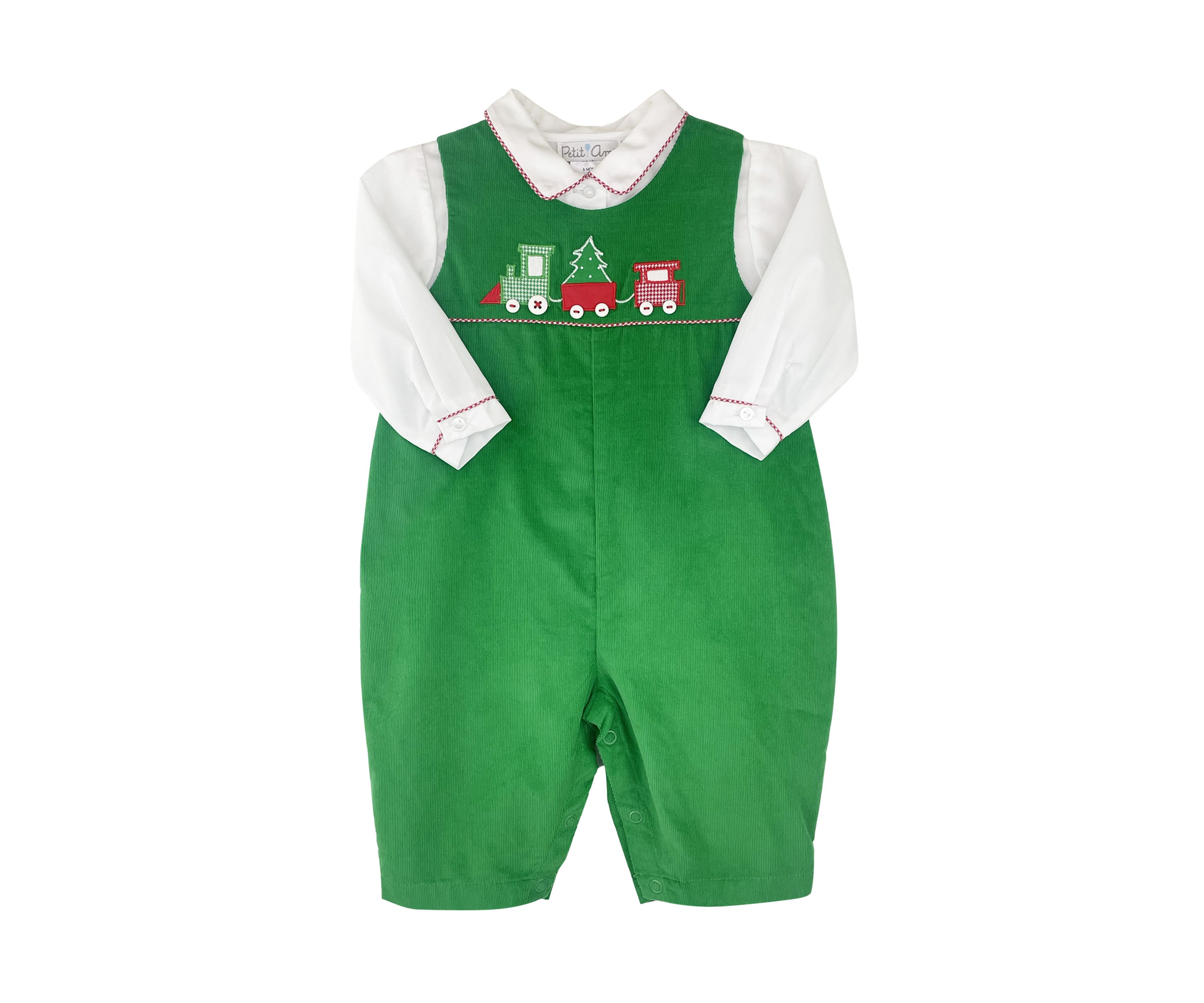 Baby Boys Christmas Corduroy Coverall 