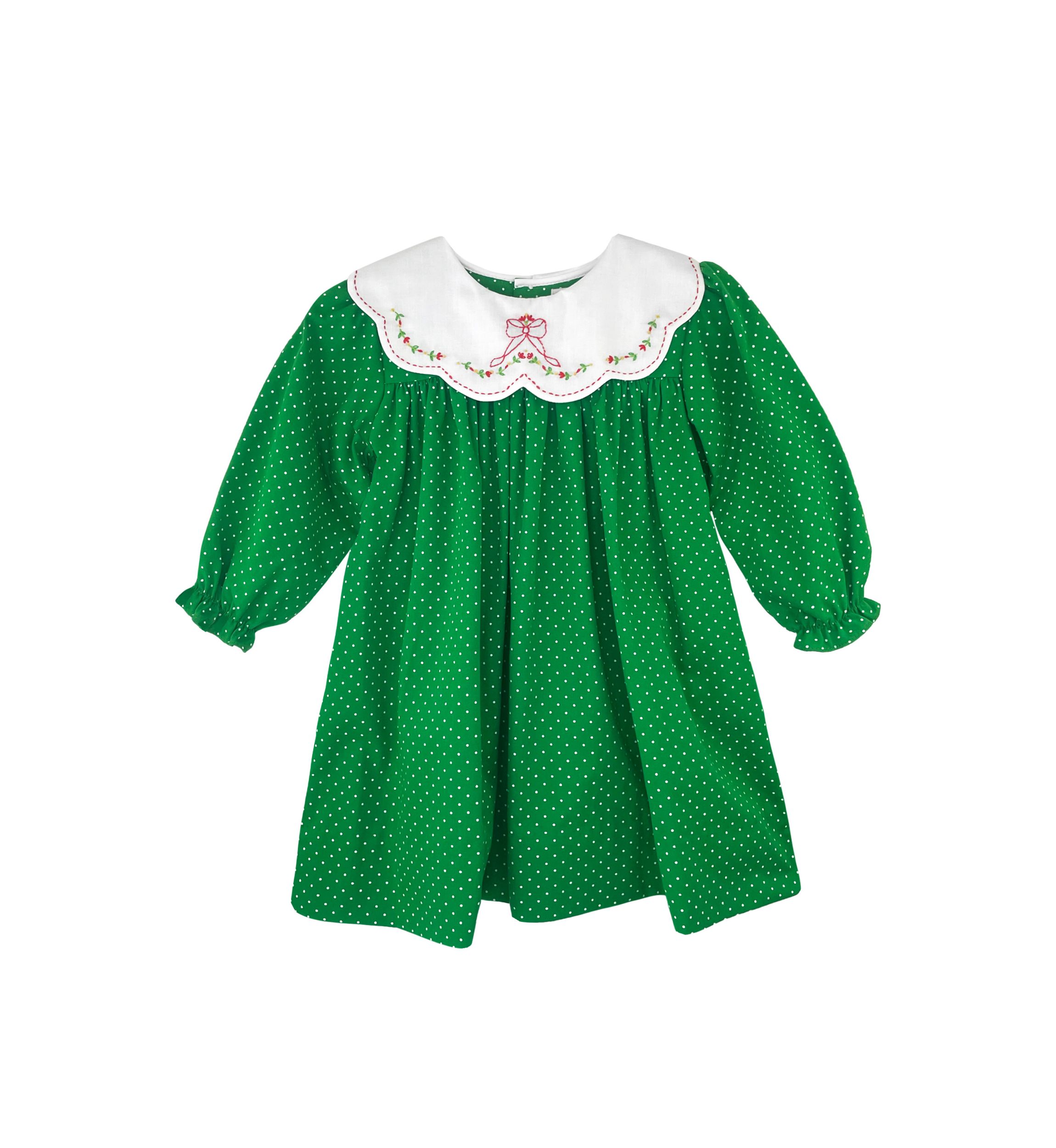 Baby Girls Christmas Dress with Embroidery
