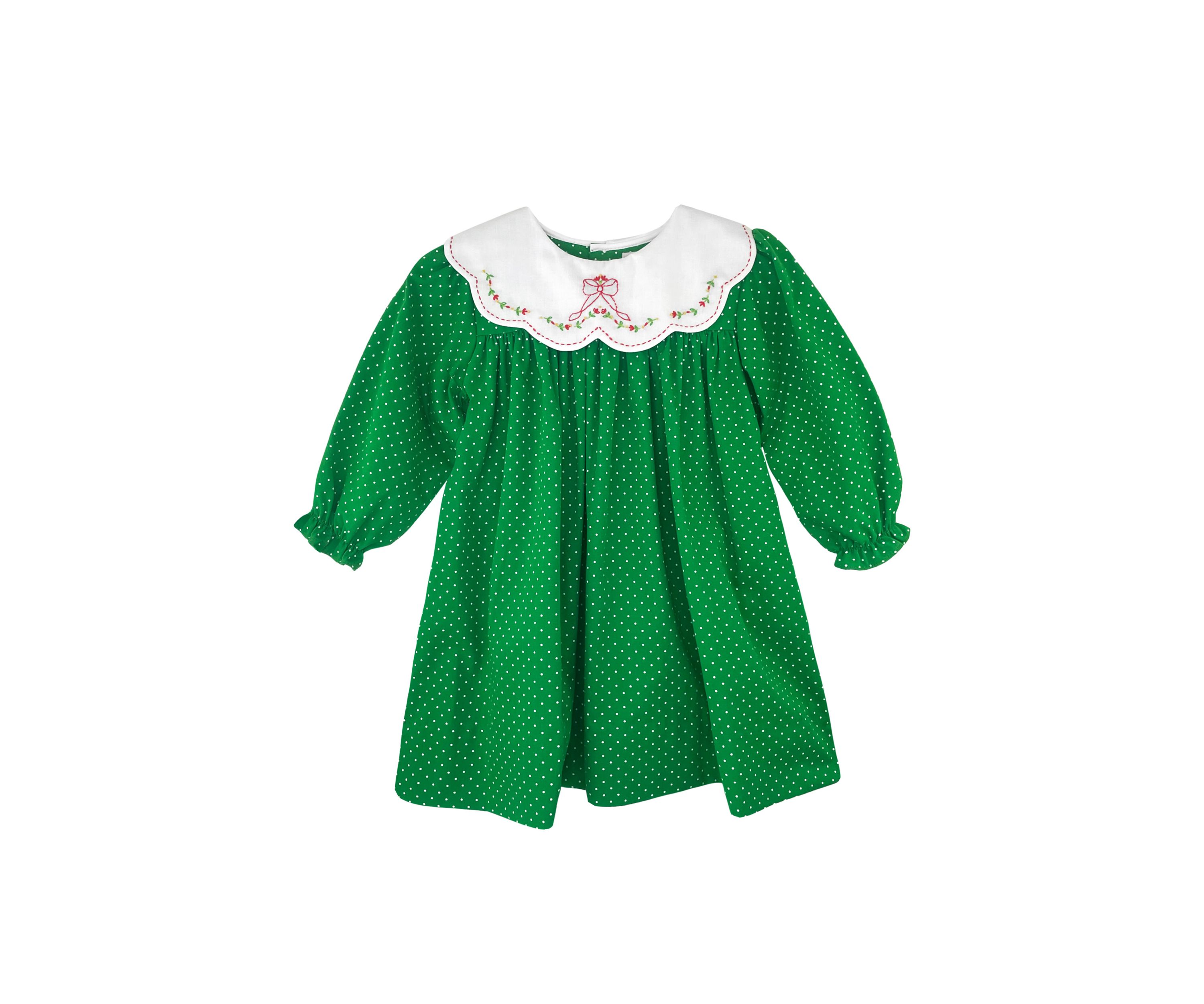 Baby Girls Christmas Dress with Embroidery