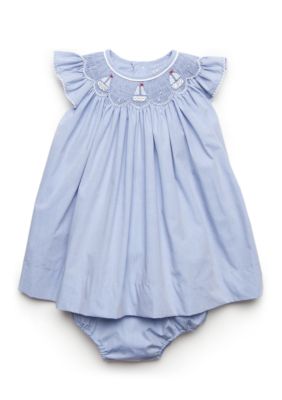 Petit Ami Girls Infant Sailboat Smocked Dress Belk