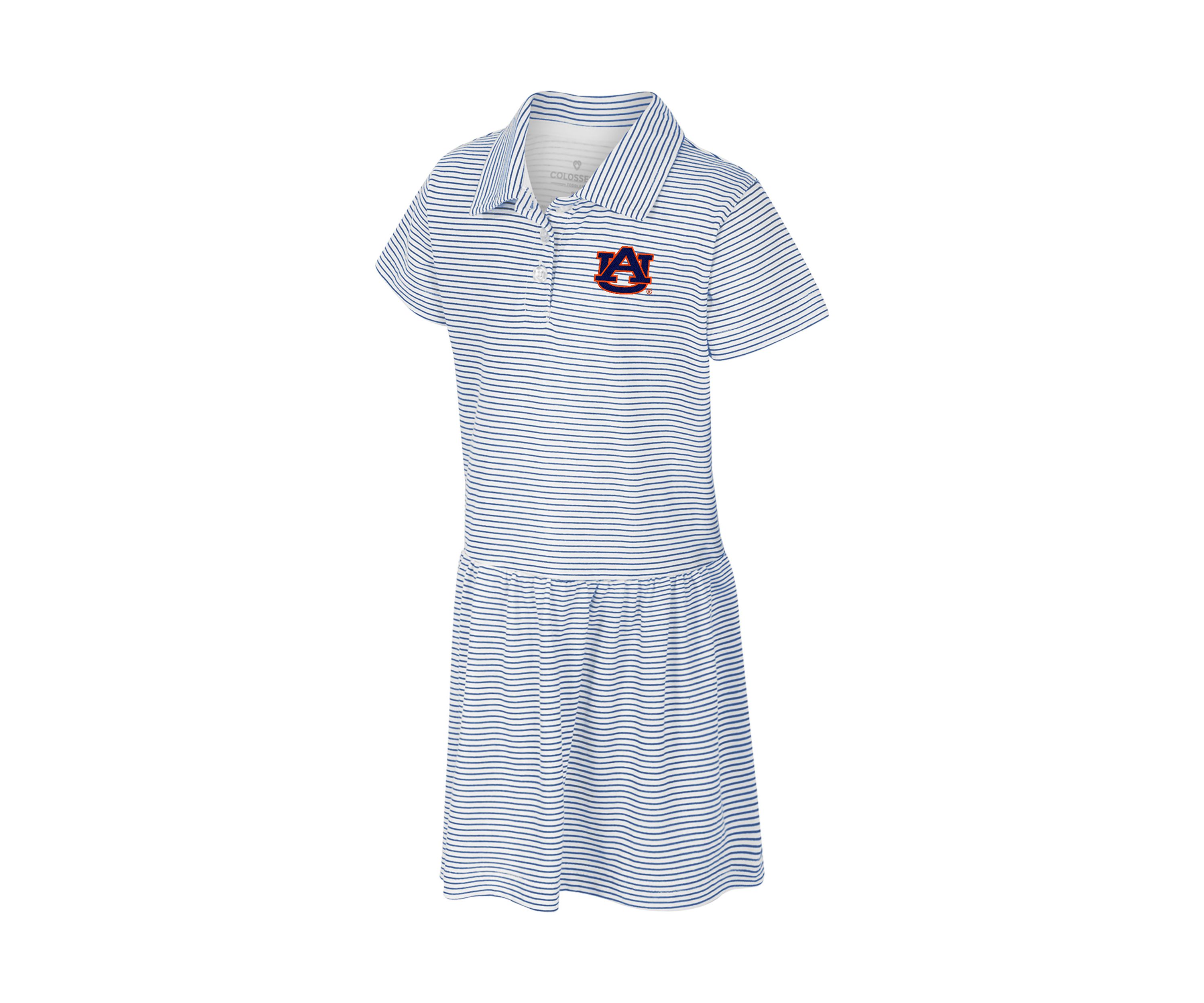 Toddler Girls NCAA Auburn Tigers Striped Polo Dress
