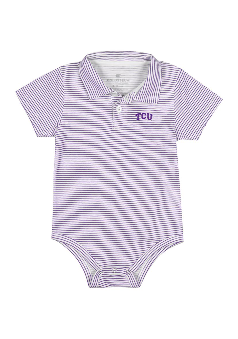 NCAA TCU Horned Frogs Striped Polo Bodysuit