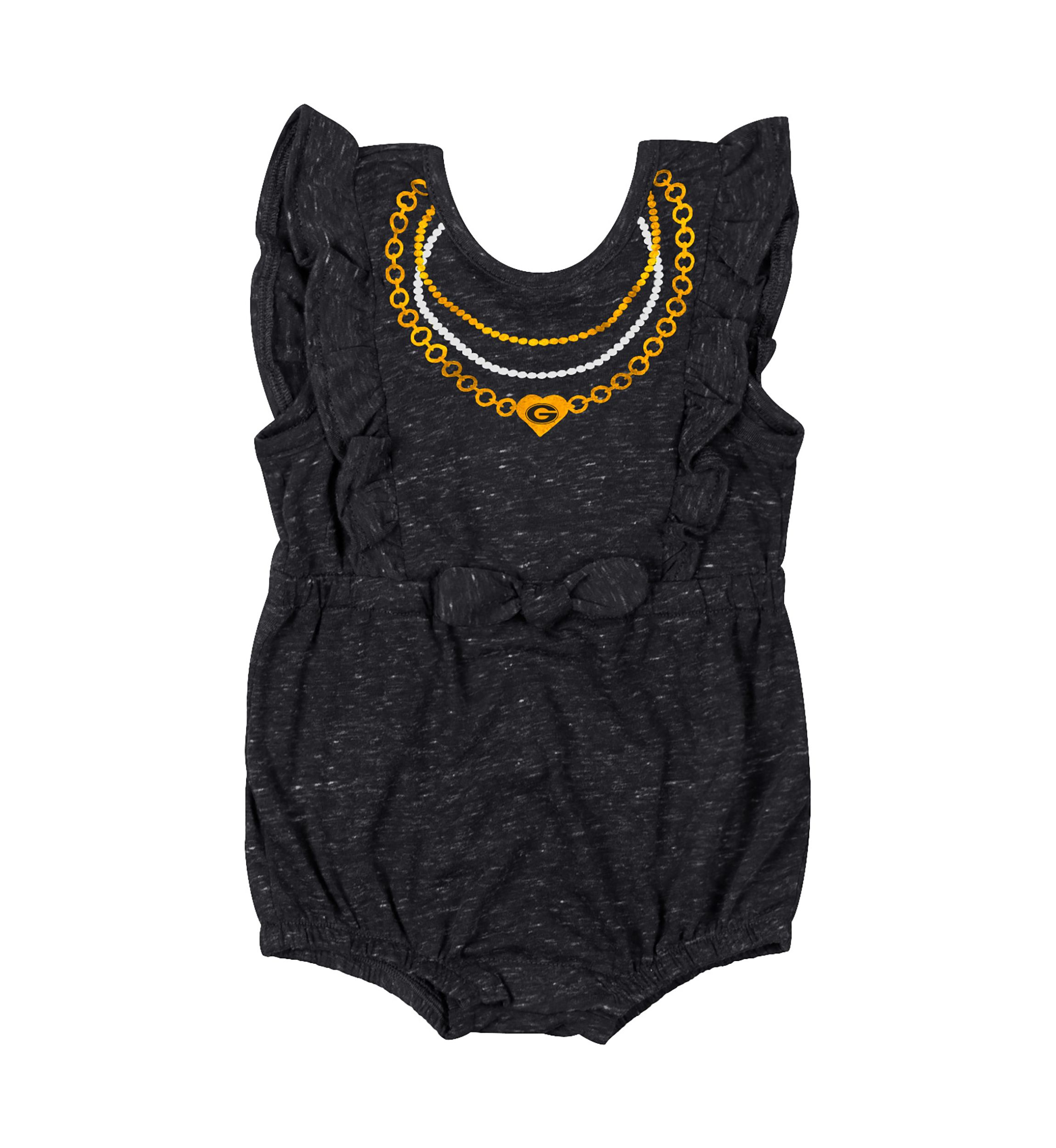  Baby Girls HBCU Grambling State Tigers Gidget Ruffle Bodysuit