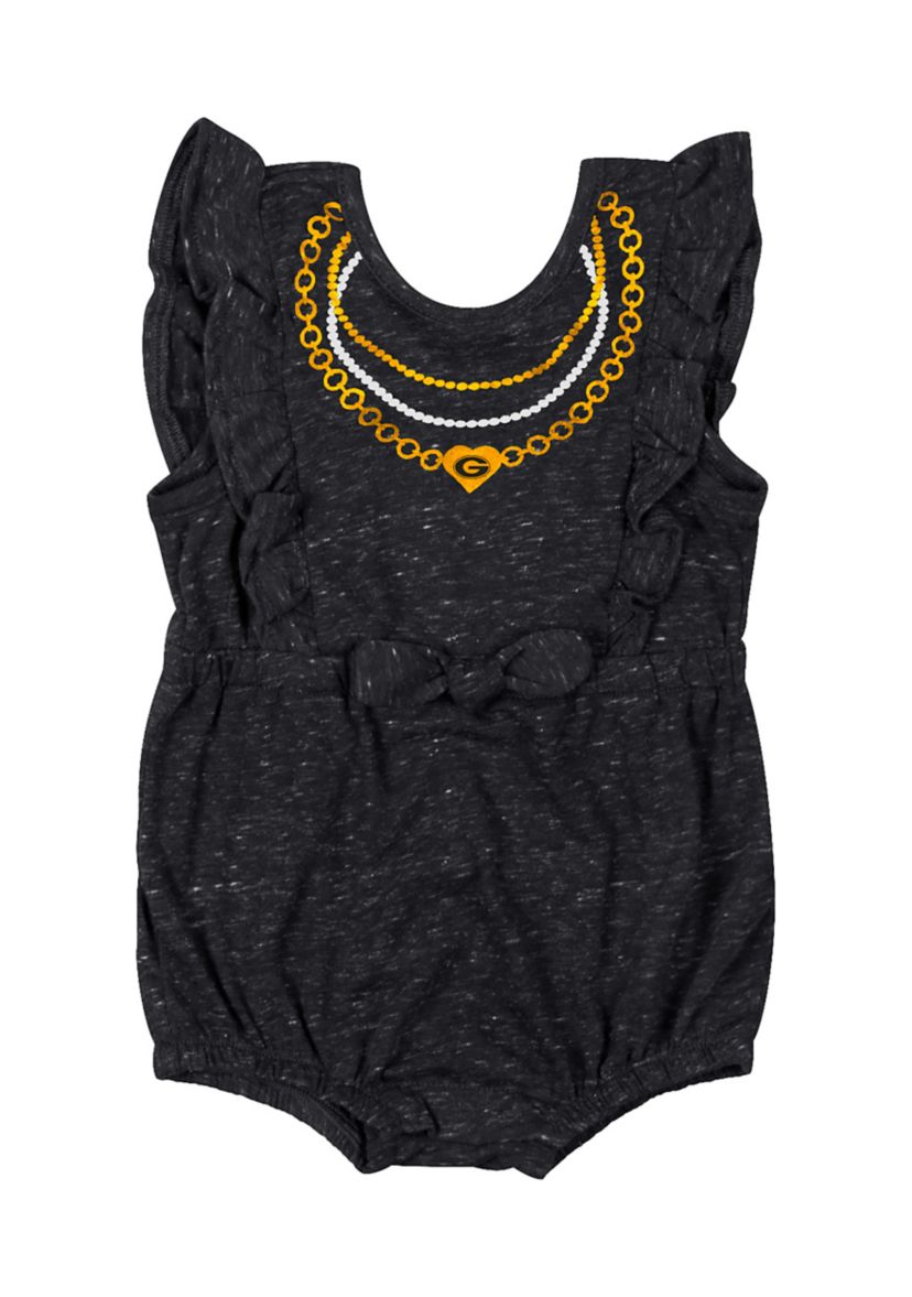  Baby Girls HBCU Grambling State Tigers Gidget Ruffle Bodysuit