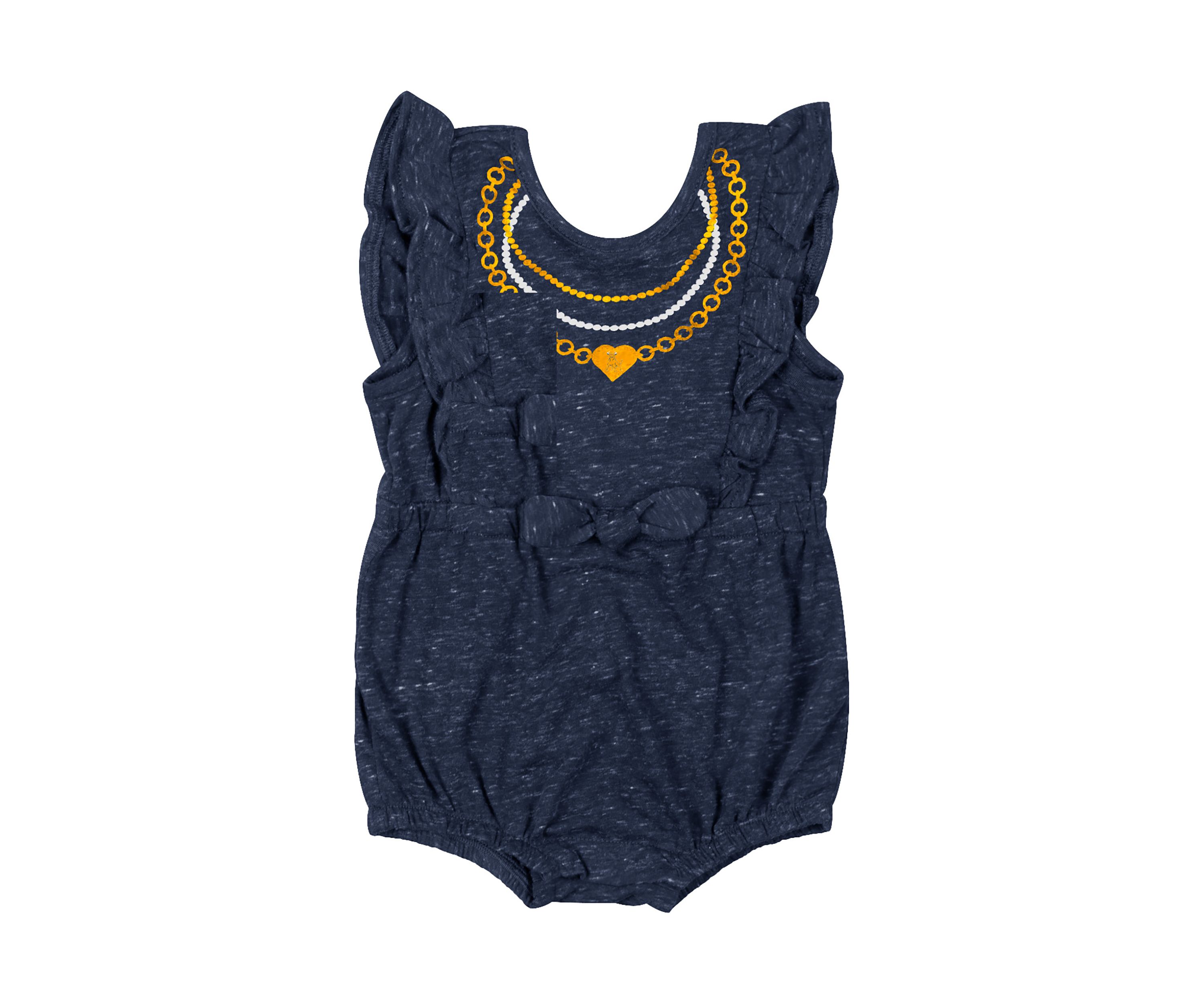 Baby Girls HBCU Johnson C Smith The Golden Bull Gidget Ruffle Bodysuit