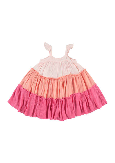 French Connection Toddler Girls Tiered Crinkle Dress