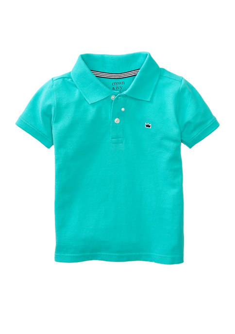 Crown & Ivy™ Toddler Boys Short Sleeve Piqué Polo Shirt | belk