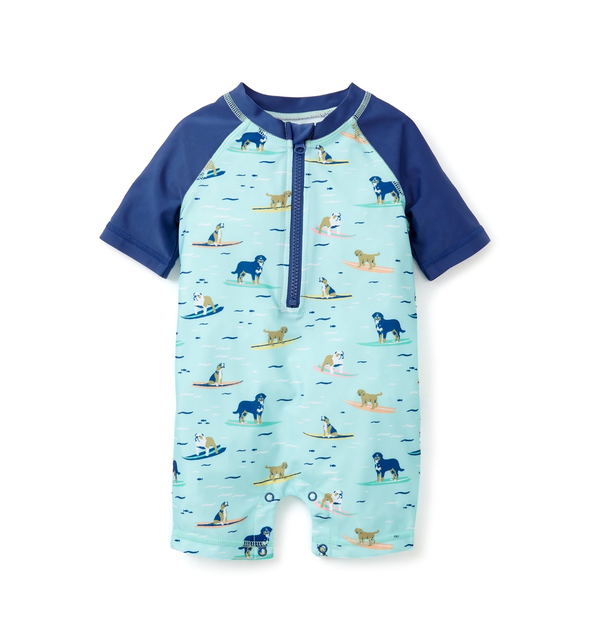 Baby Boys Dog Surf Printed One Piece Rash Guard 