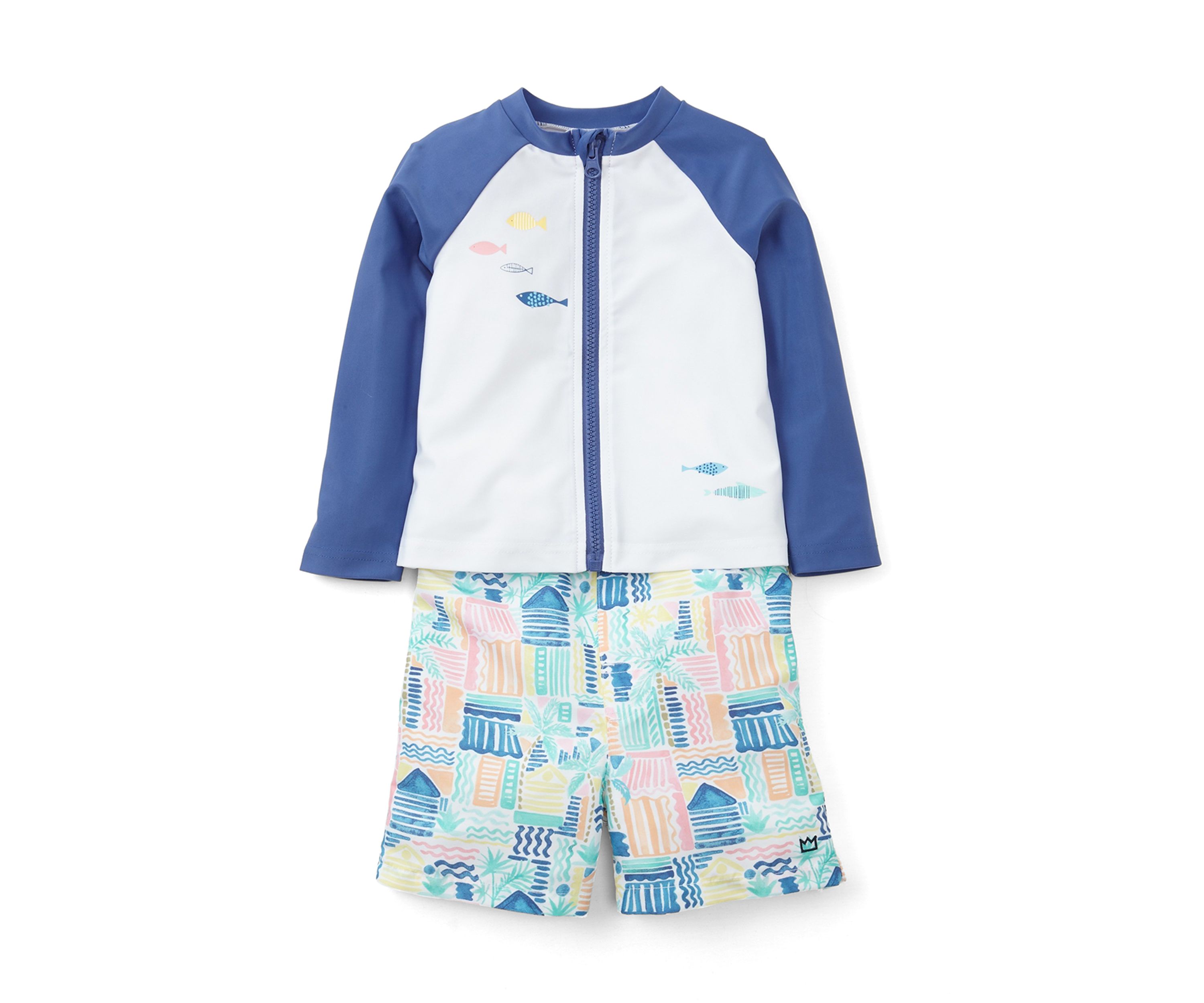 Baby Boys Rainbow Fish Rashguard Set 