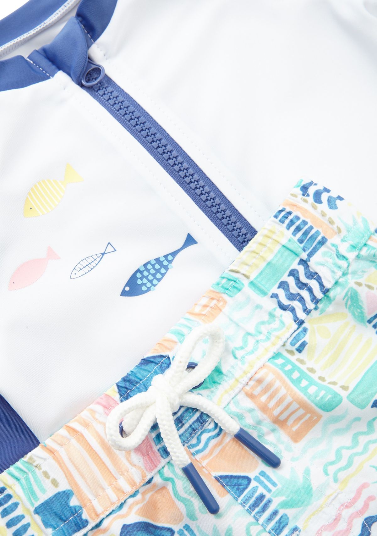 Baby Boys Rainbow Fish Rashguard Set 