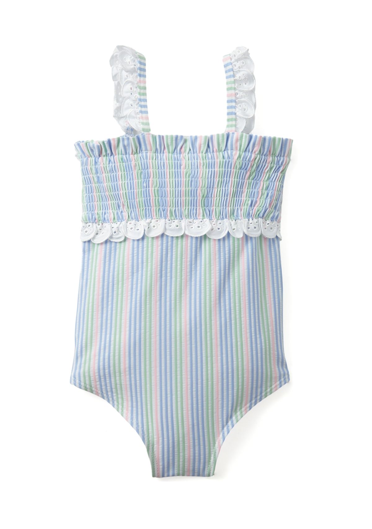Baby Girls Smocked Stripe One Piece Swimsuit