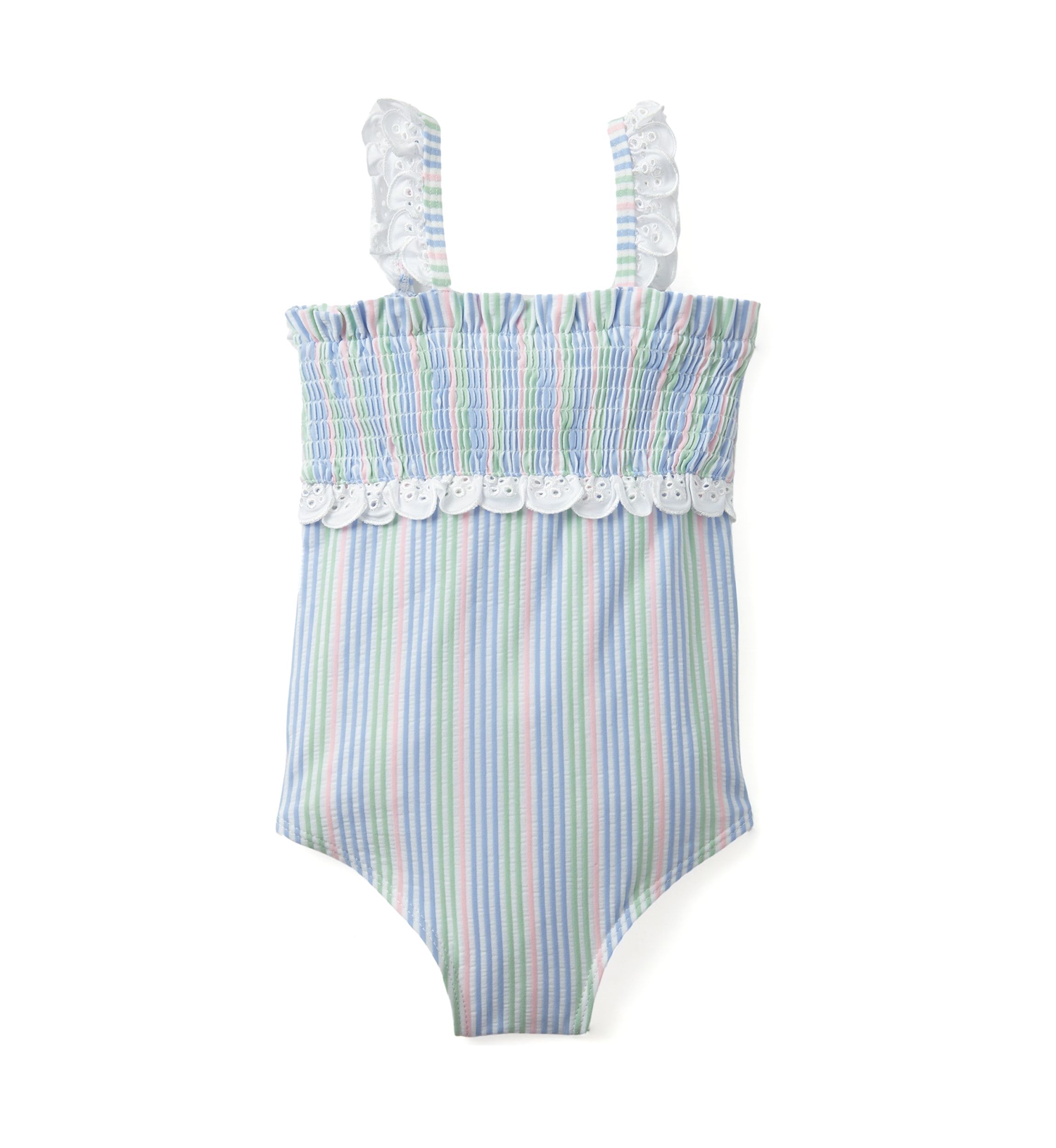 Baby Girls Smocked Stripe One Piece Swimsuit