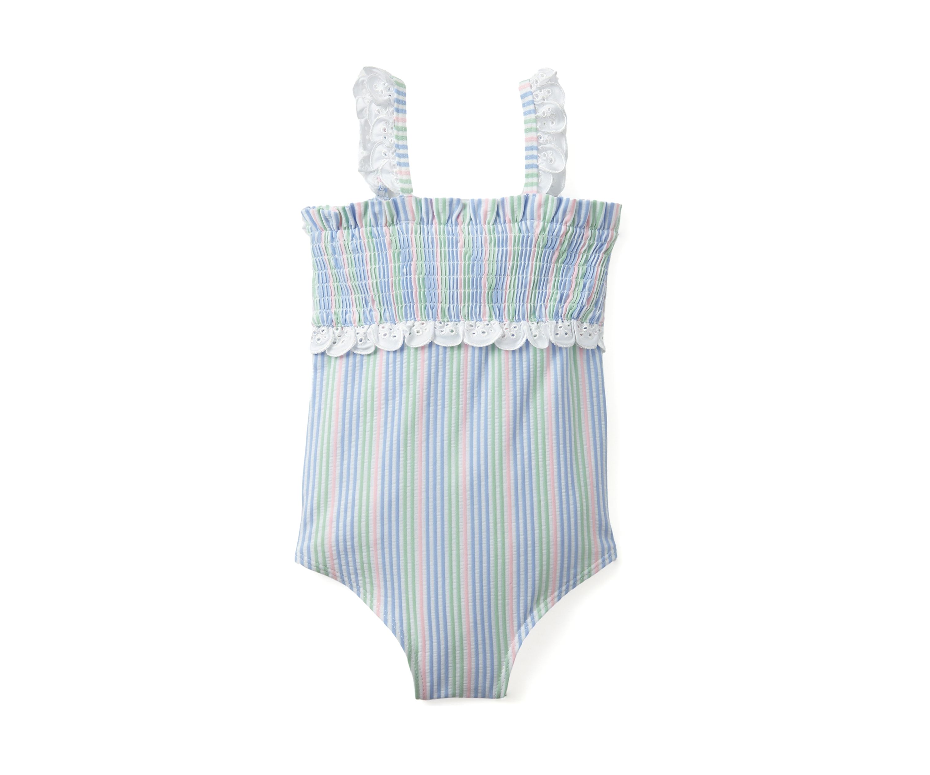 Baby Girls Smocked Stripe One Piece Swimsuit