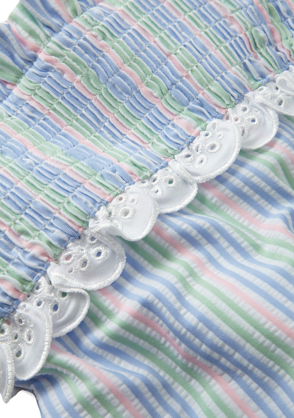 Baby Girls Smocked Stripe One Piece Swimsuit