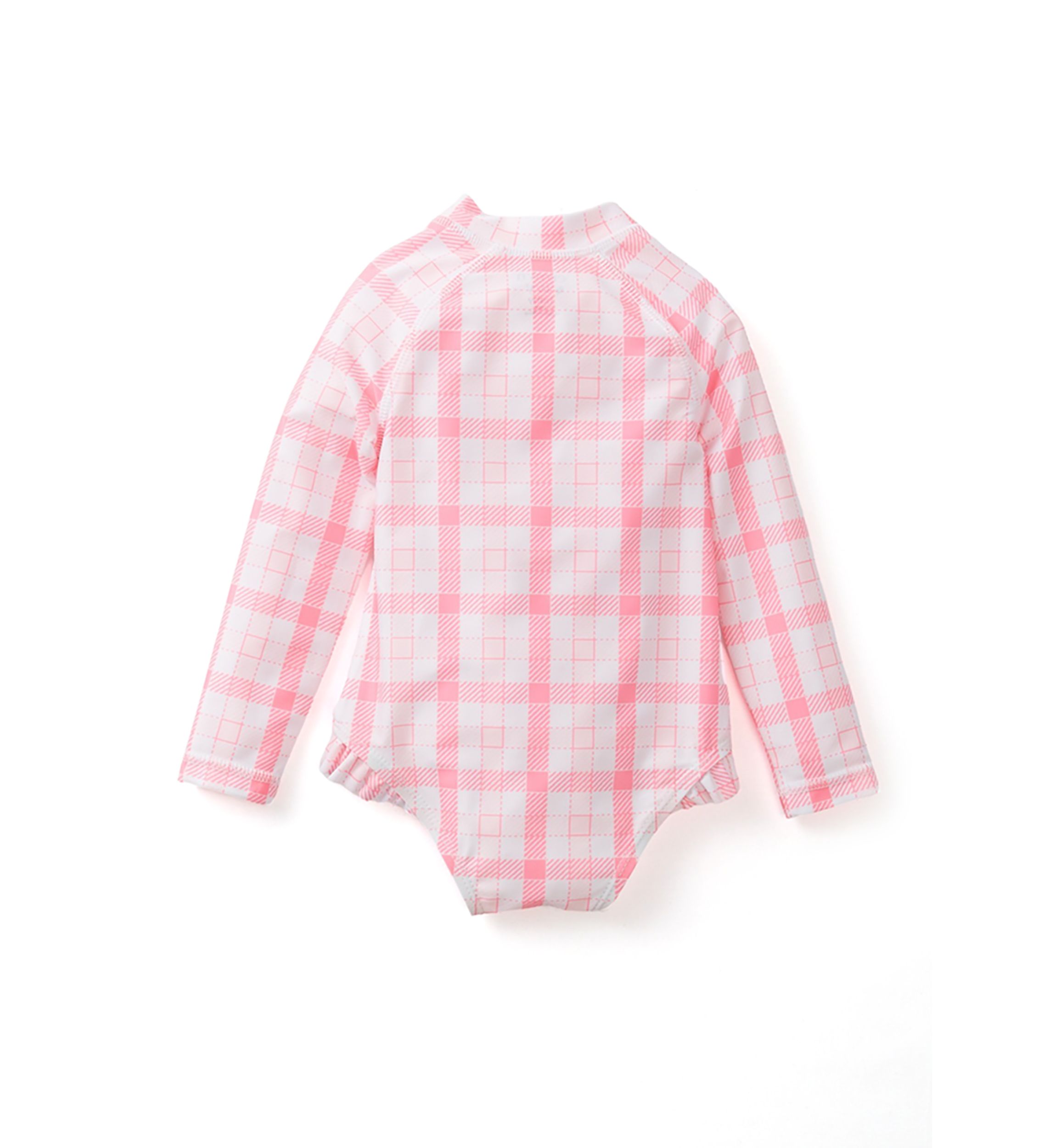 Baby Girls Gingham Printed Rashguard