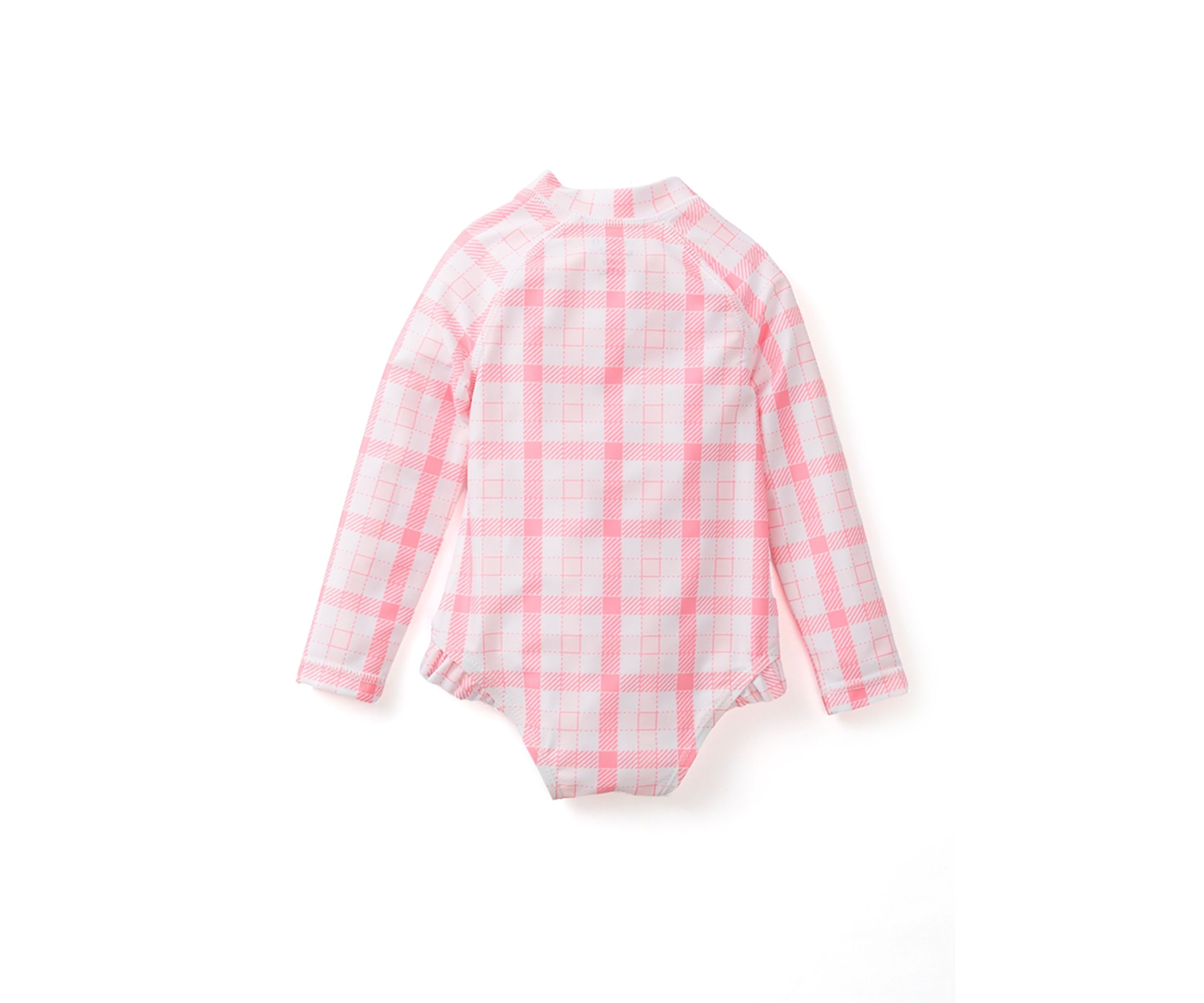 Baby Girls Gingham Printed Rashguard