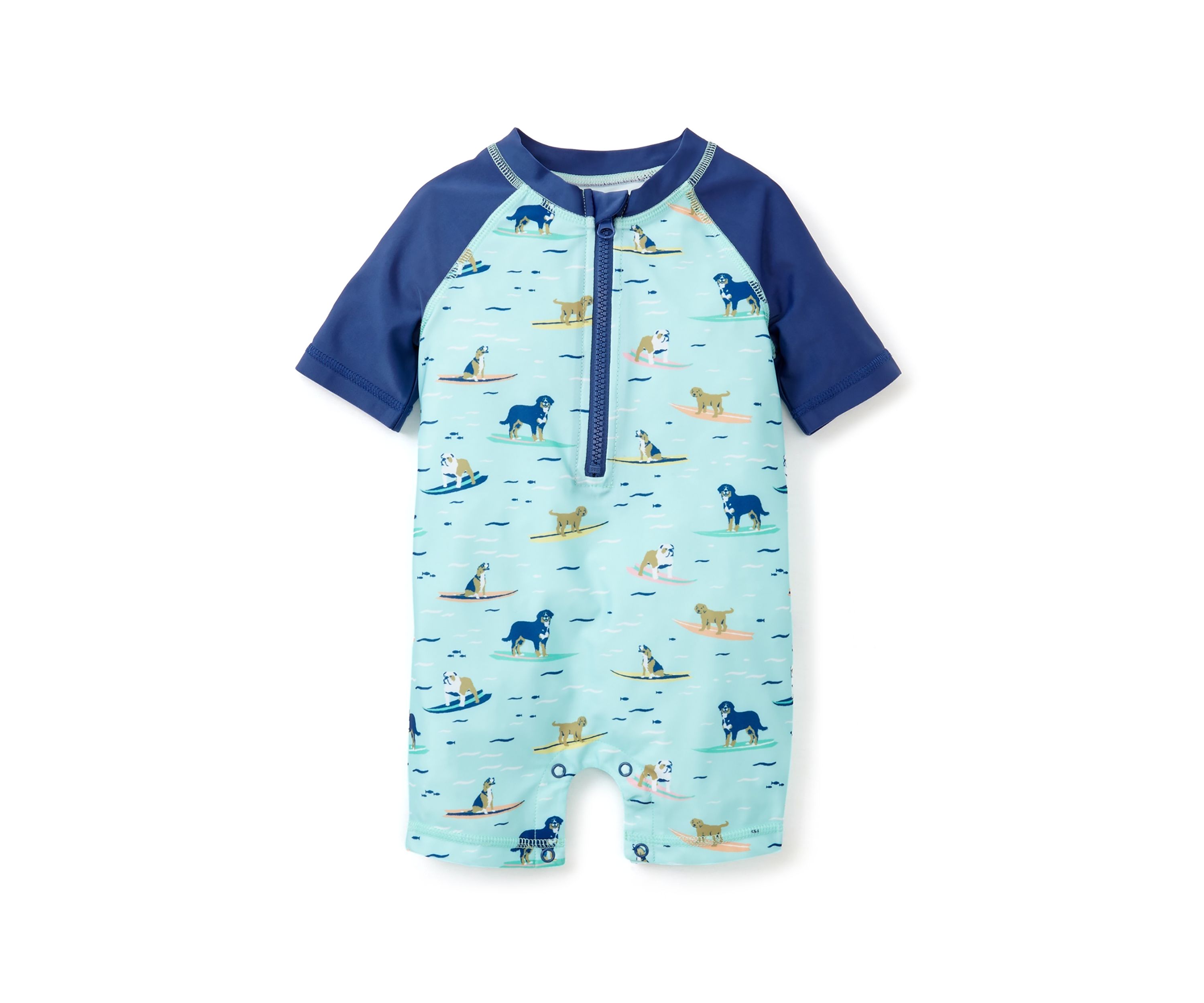 Toddler Boys Dog Surf Printed One Piece Rash Guard 