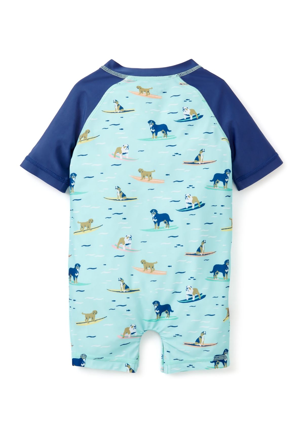Toddler Boys Dog Surf Printed One Piece Rash Guard 