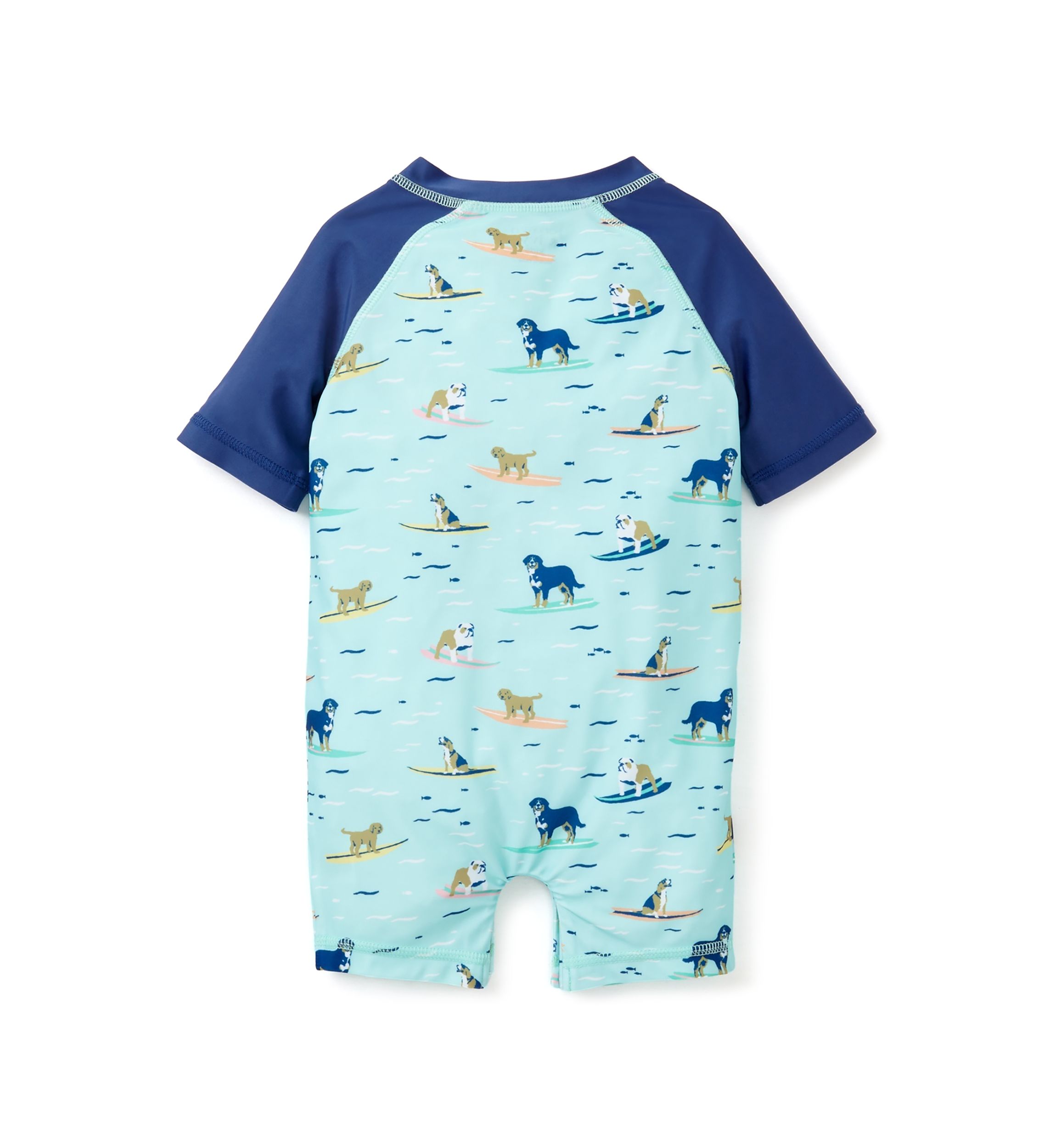 Toddler Boys Dog Surf Printed One Piece Rash Guard 