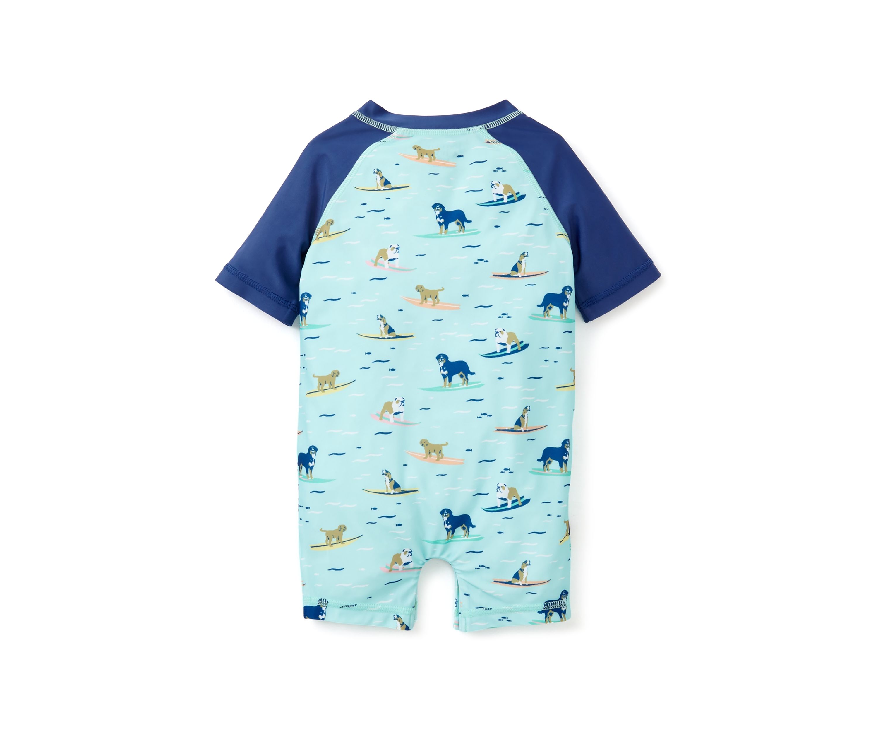 Toddler Boys Dog Surf Printed One Piece Rash Guard 