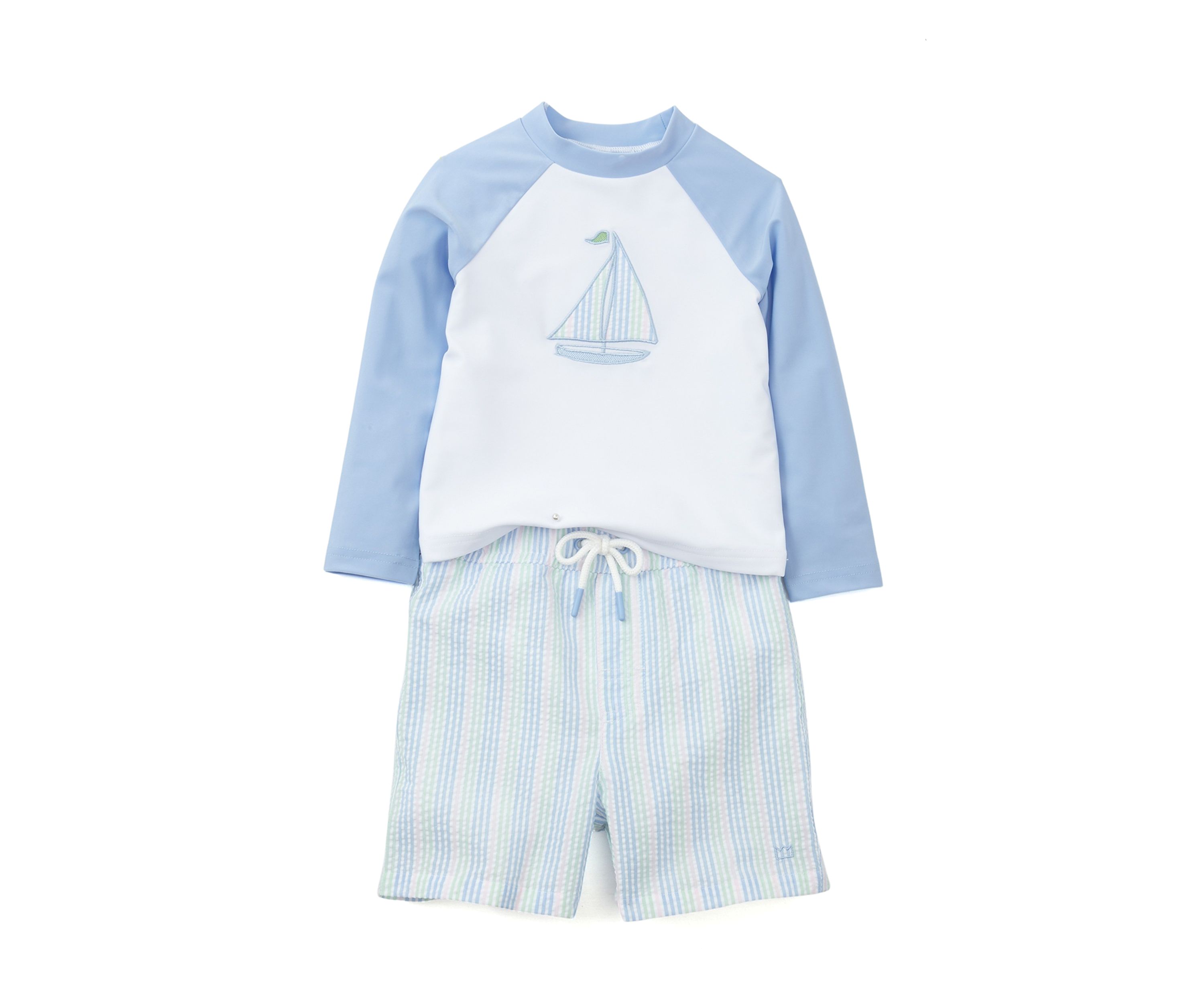 Toddler Boys Sailboat Rashguard Set 