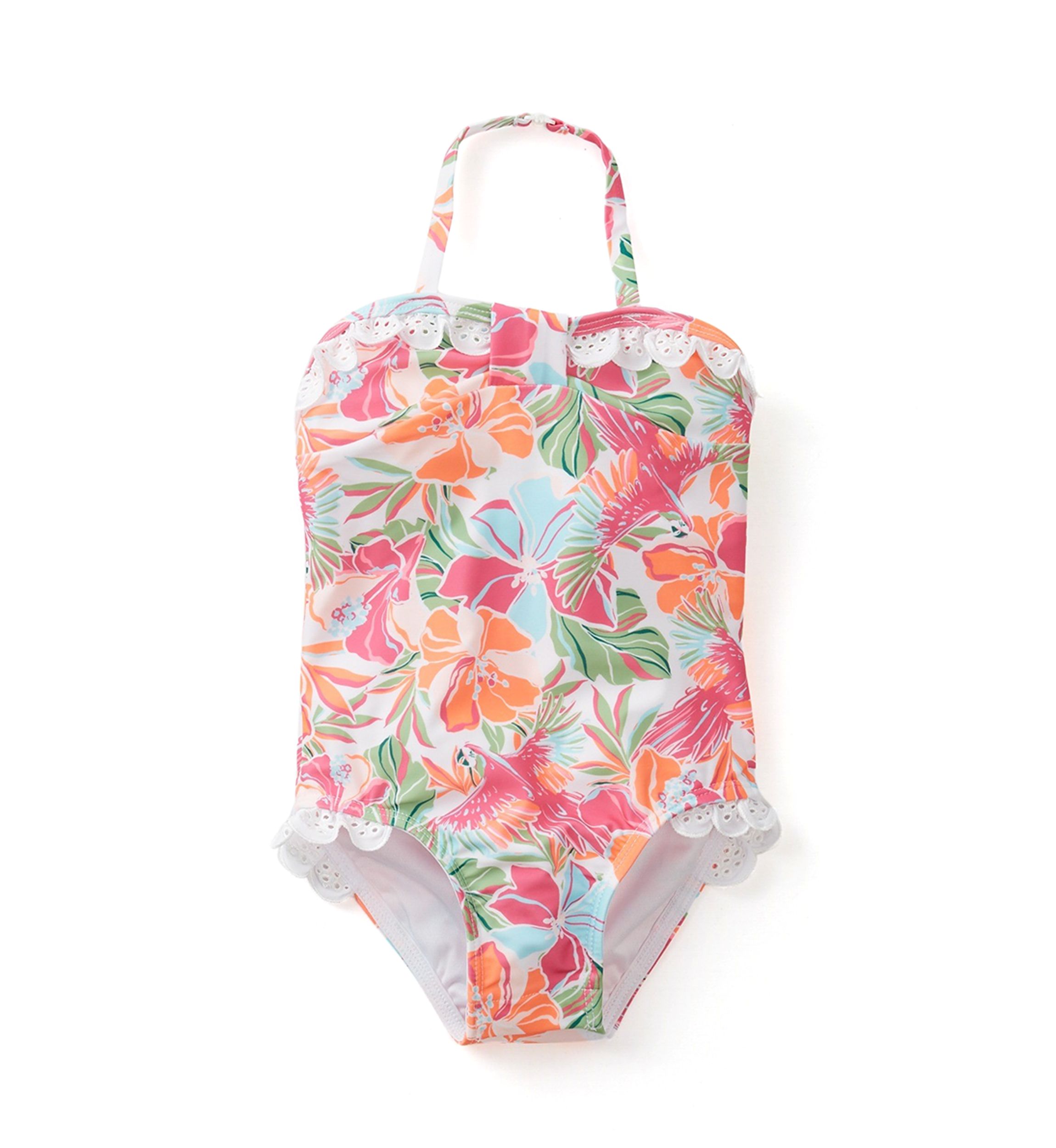 Toddler Girls Tropical Printed One Piece Swimsuit