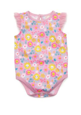 Lightning Bug Baby Girls Tulle Sleeve Bodysuit | belk