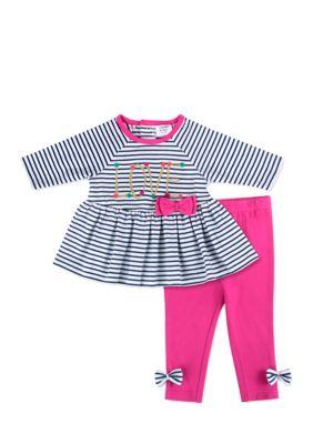 Crown Ivy Baby Girls Love Stripe Legging