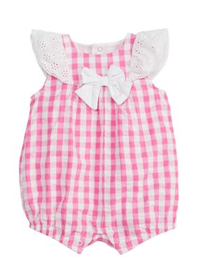 Baby Essentials Baby Girls Gingham Bubble Bodysuit | belk