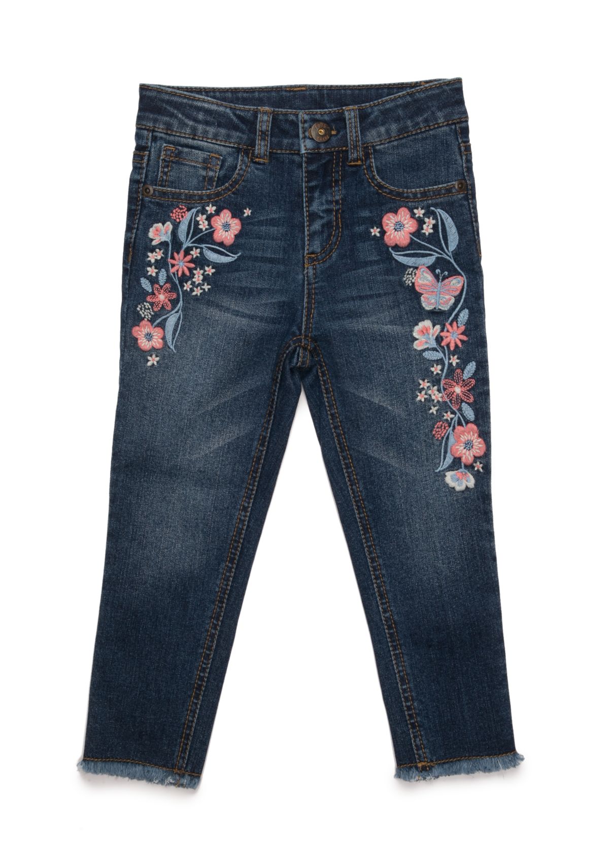 Toddler Girls Embroidered Denim
