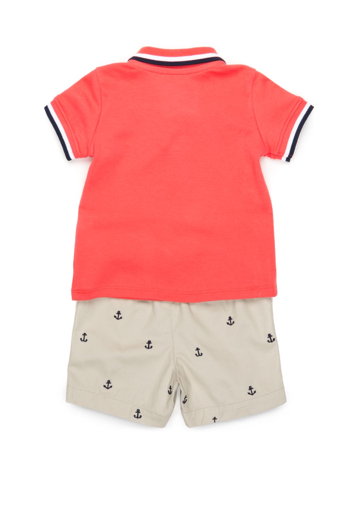 Baby Boys Ribbed Pocket Polo Set