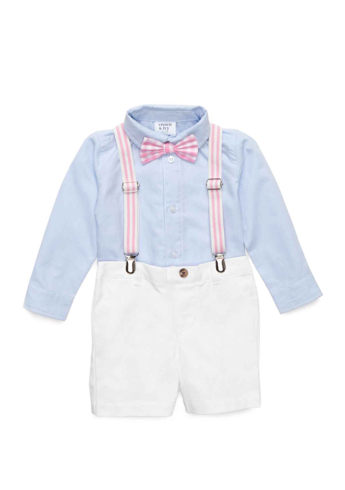 Baby Boys 4-Piece Suspender Set