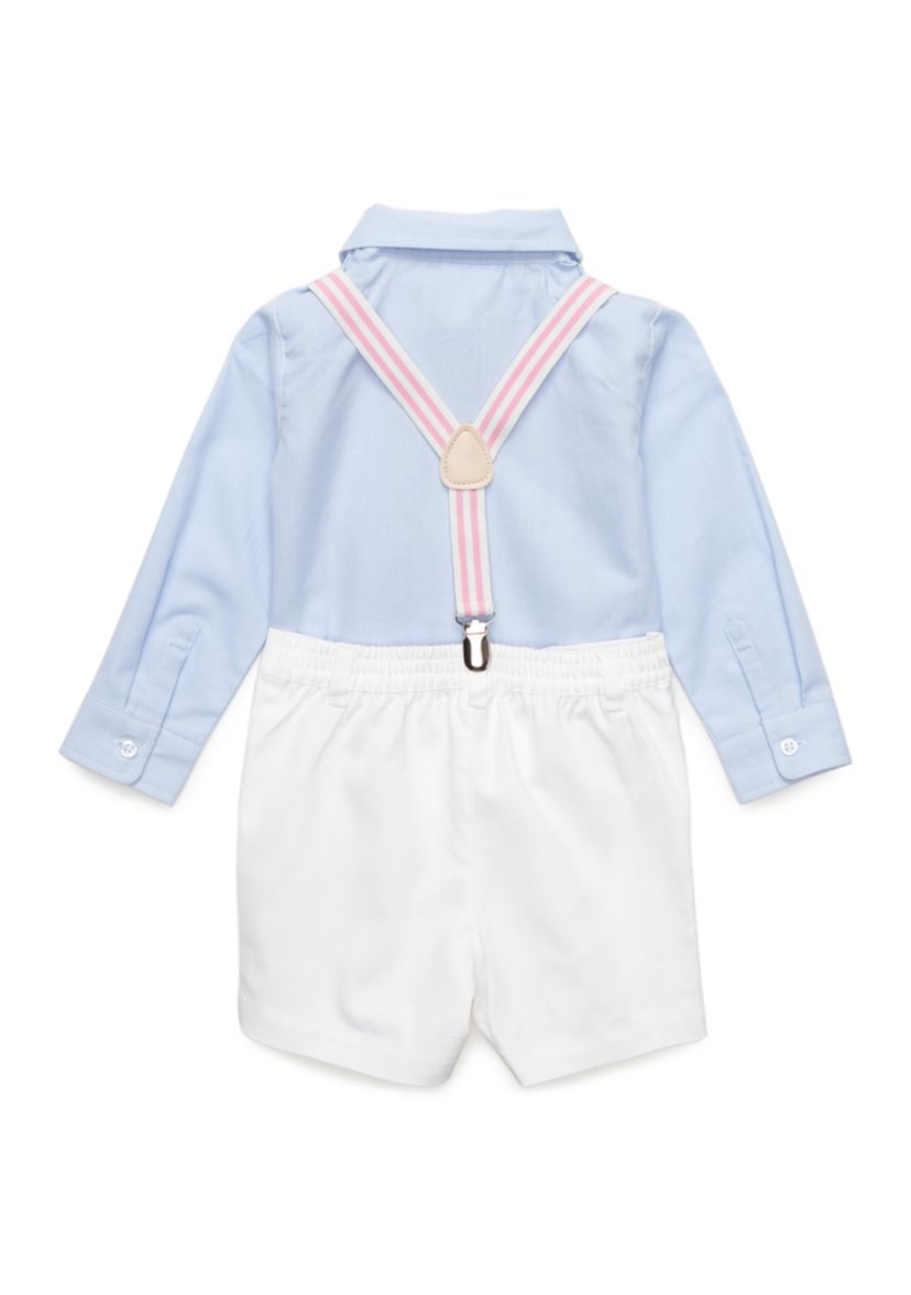 Baby Boys 4-Piece Suspender Set