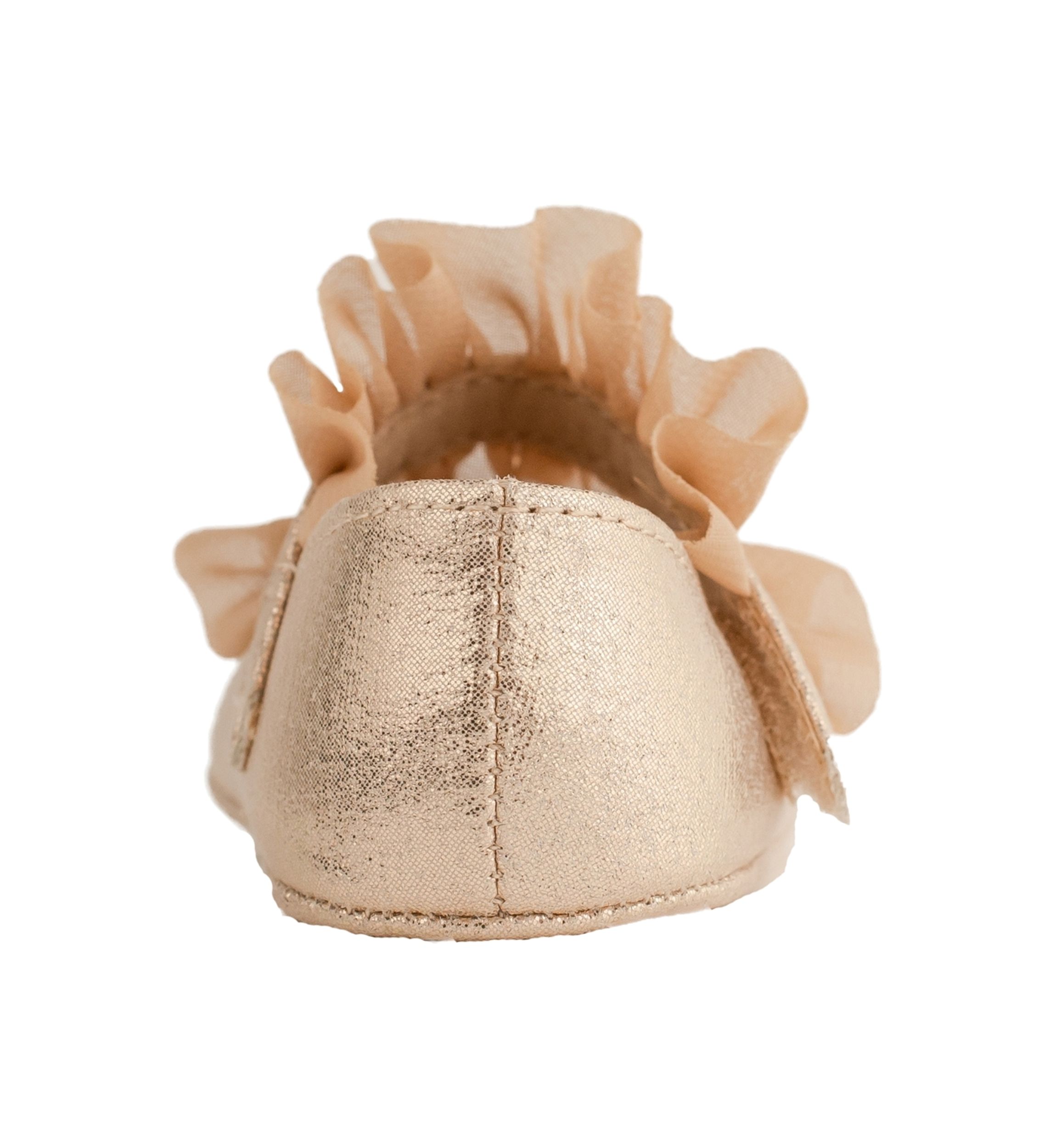 Baby Girls Bella Champagne Mary Jane Shoes with Ruffle