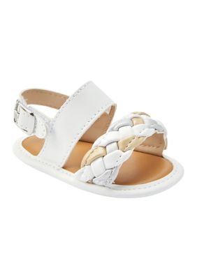 Baby Girls Metallic Braided Sandals