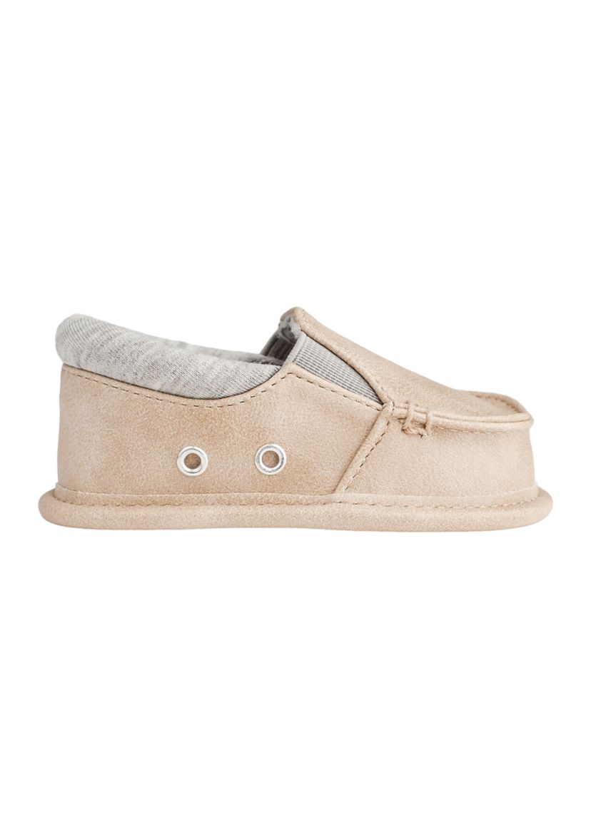Baby Boys Tan Slip On Shoes