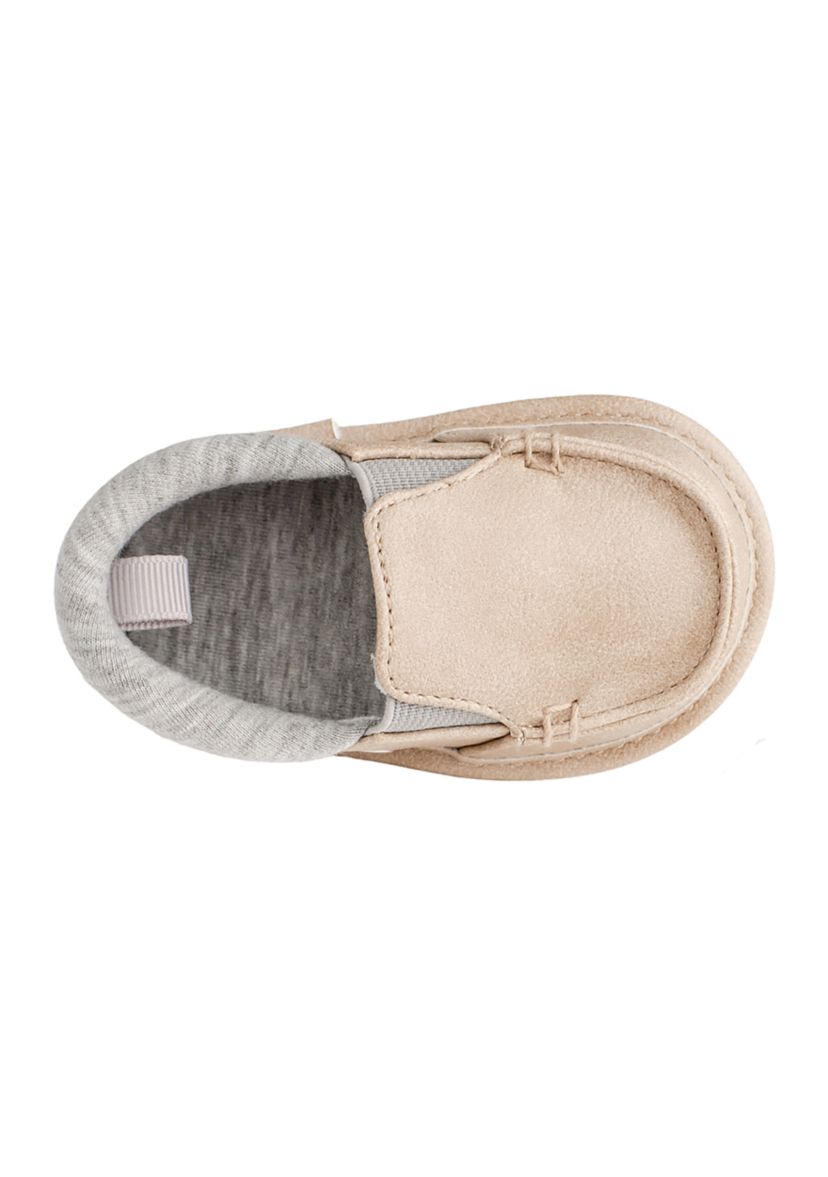 Baby Boys Tan Slip On Shoes