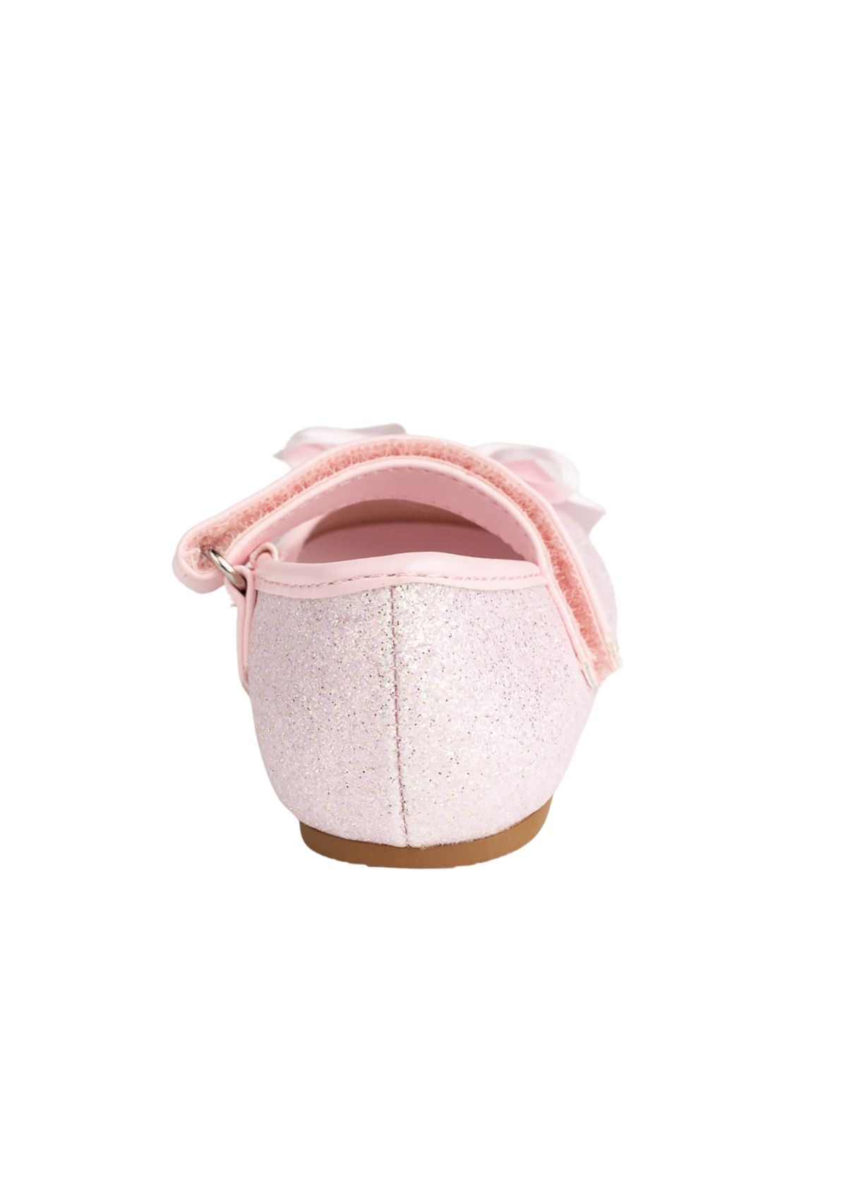Toddler Girls Tish Pink Glitter Bow Ballet Flats