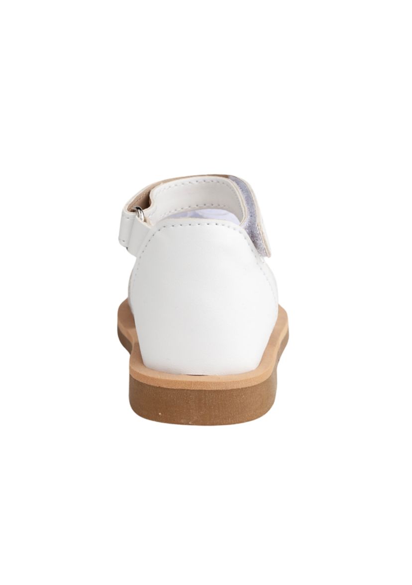 Toddler Girls Alexis White Floral Glitter Sandals