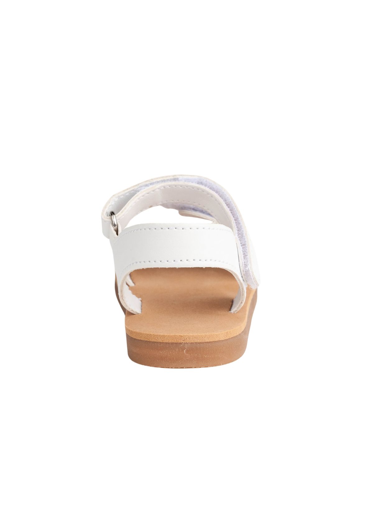 Toddler Girls Posey White Flower Double Velcro Sandals