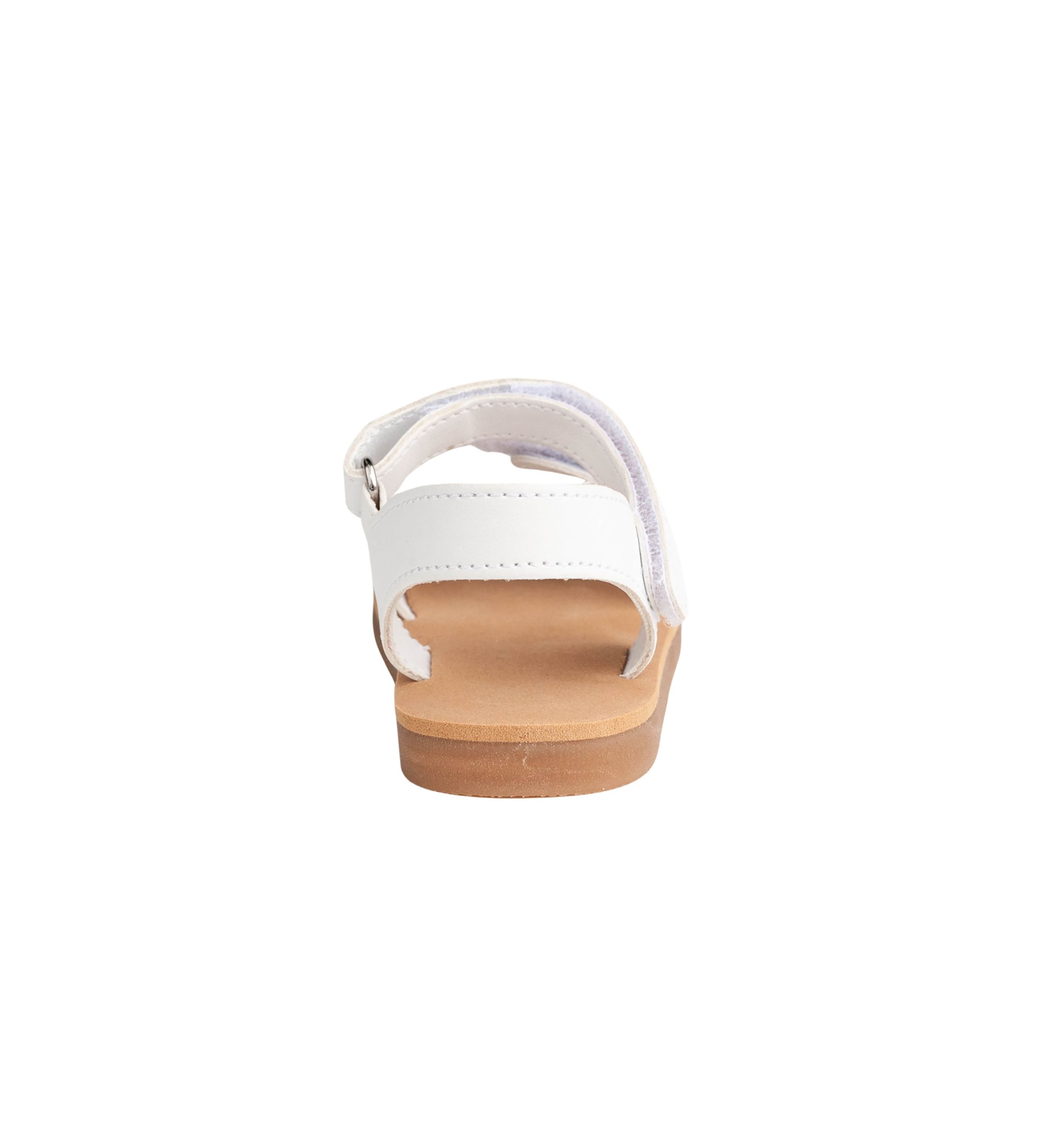 Toddler Girls Posey White Flower Double Velcro Sandals