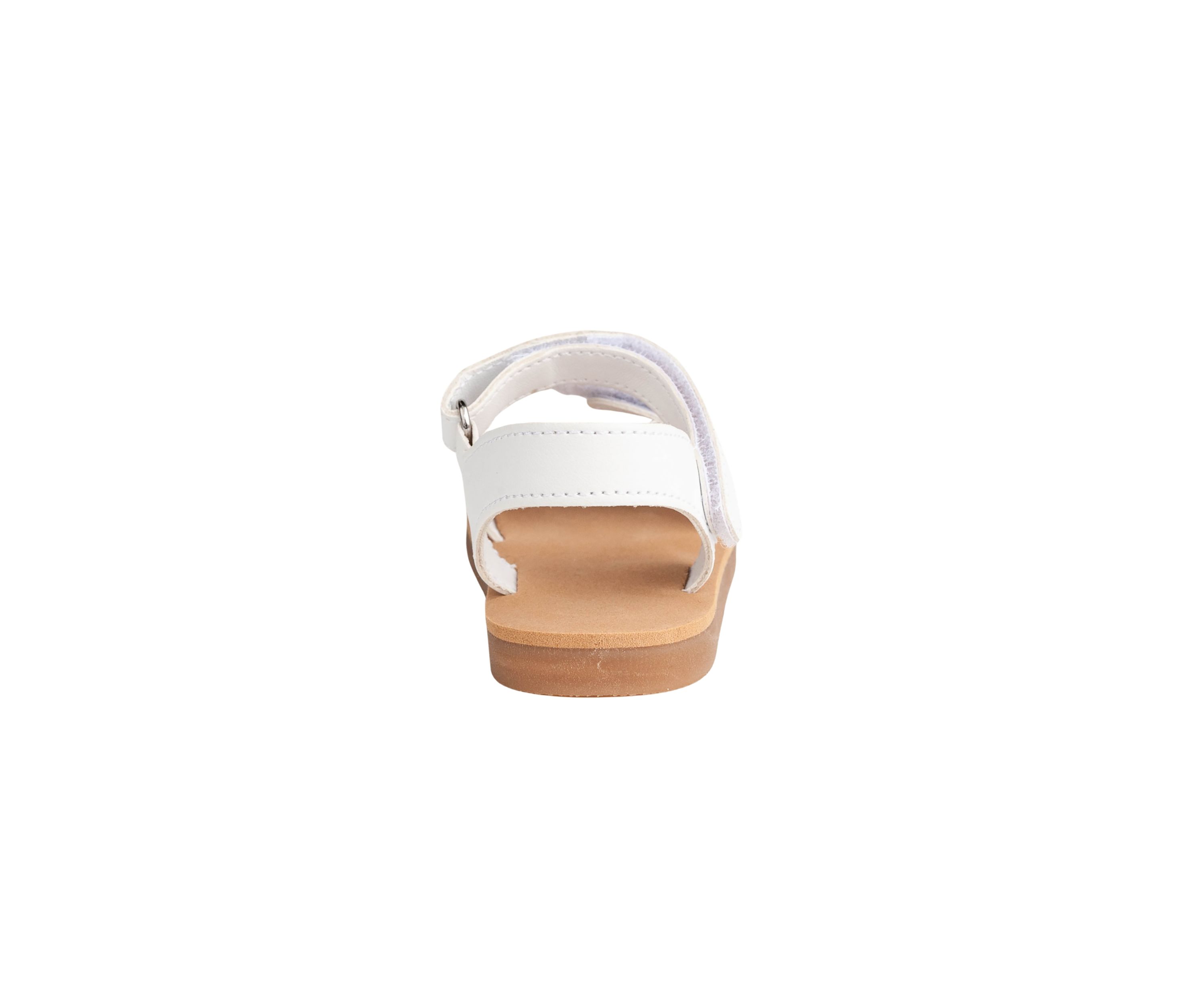 Toddler Girls Posey White Flower Double Velcro Sandals