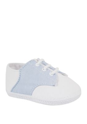 Baby Boys White Blue Oxford Shoes