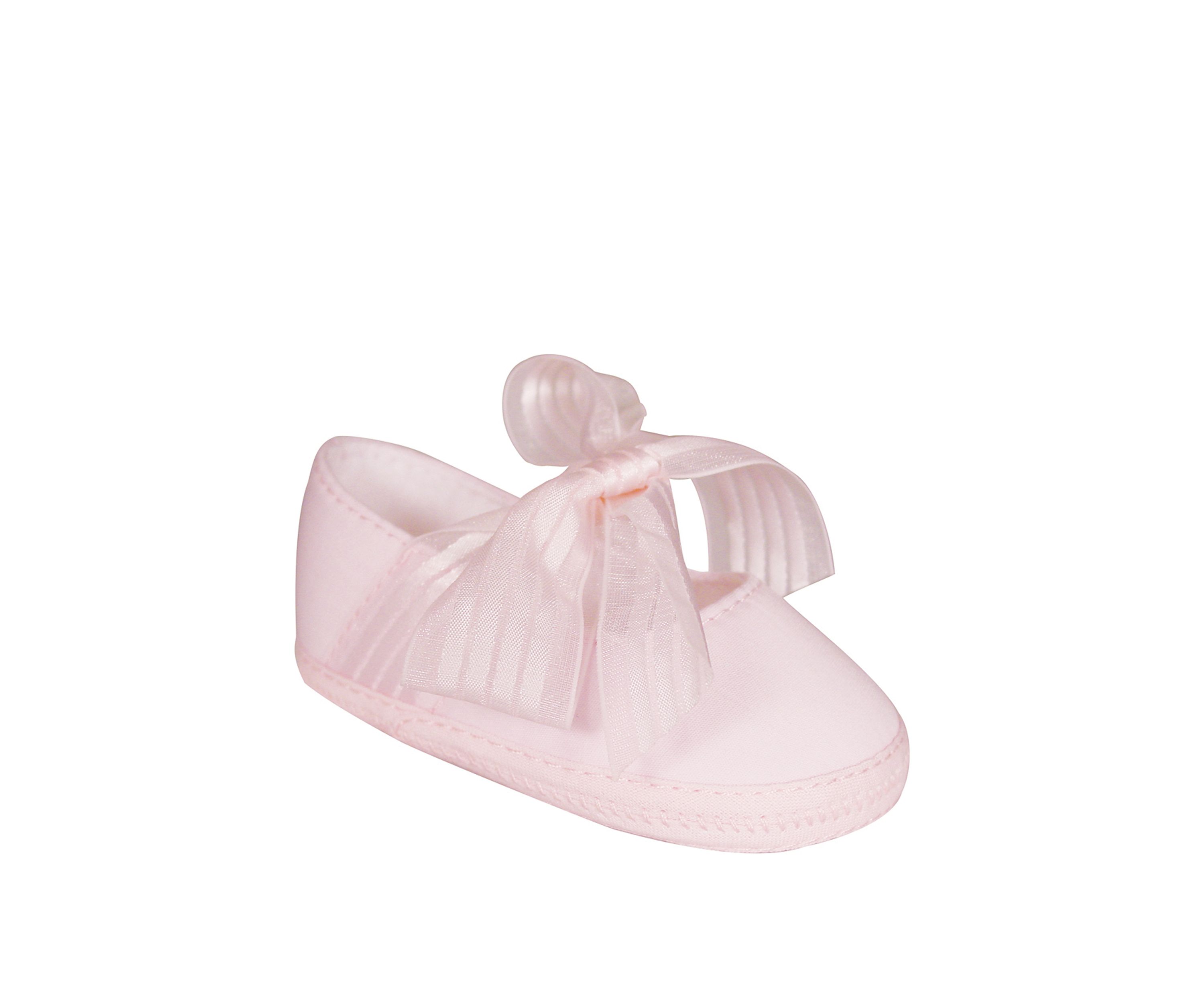 Baby Girls Pink Ribbon Ballet Slippers