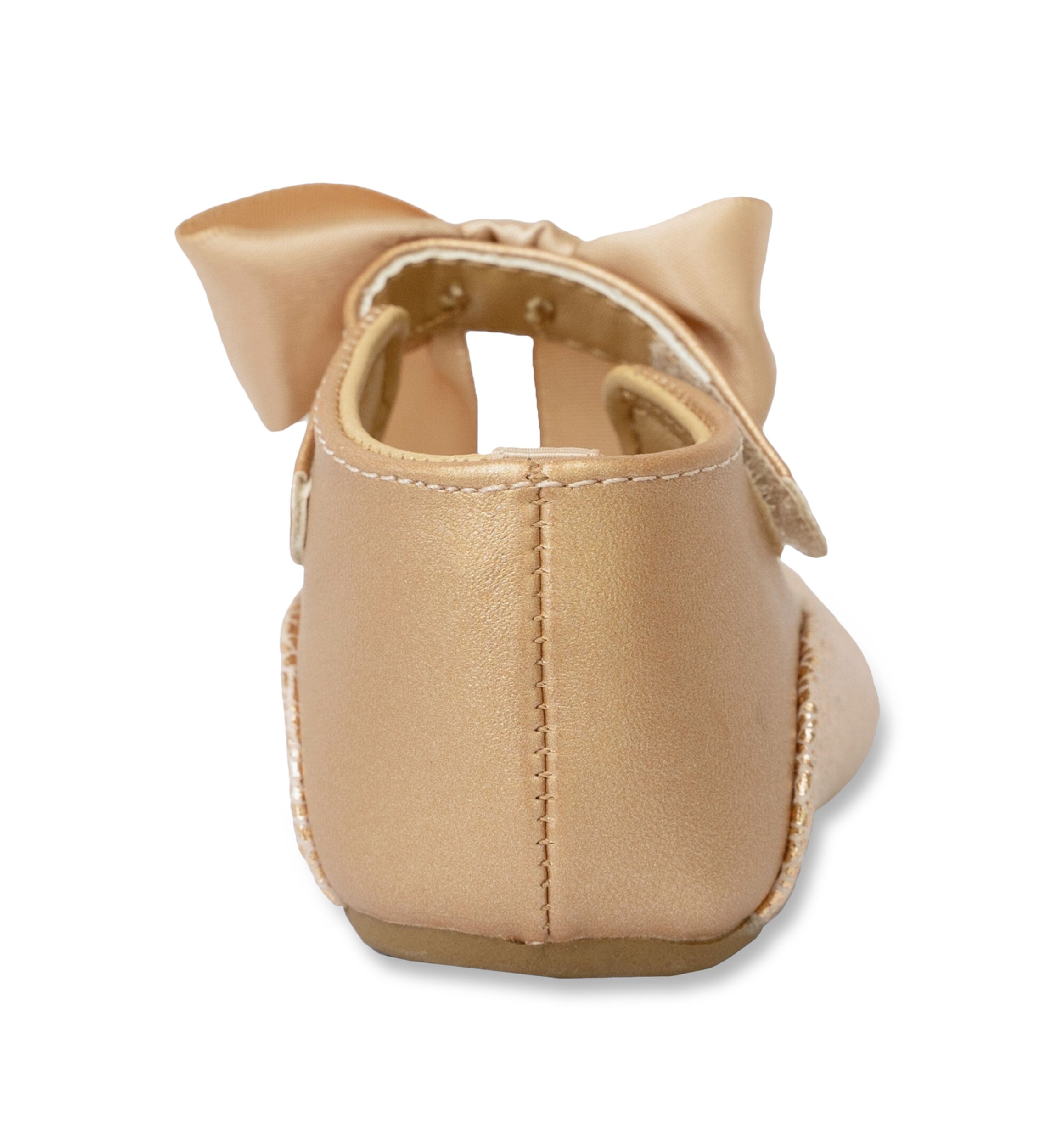 Baby Girls Chloe Rose Gold Walk with Bow Shoes