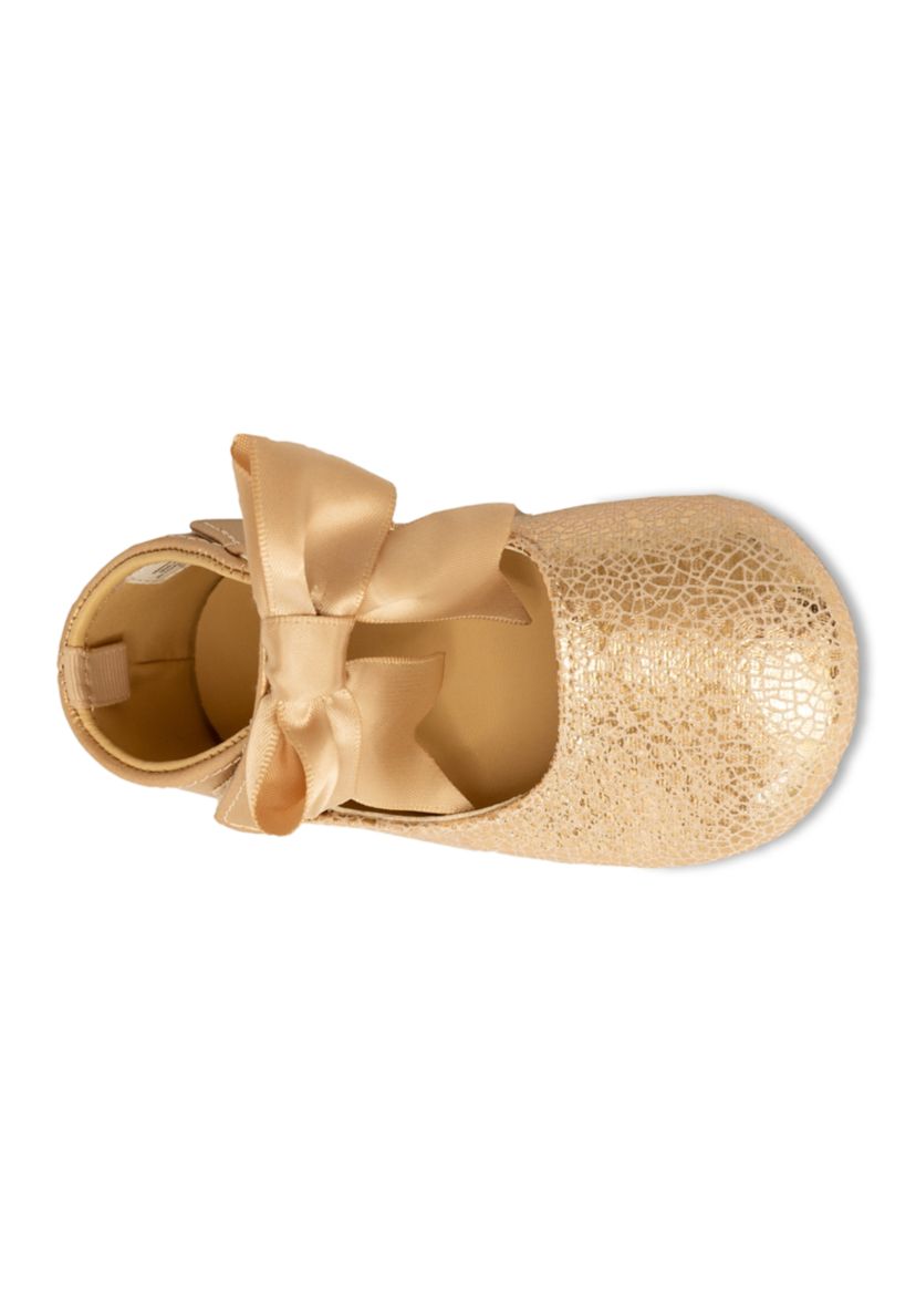 Baby Girls Chloe Rose Gold Walk with Bow Shoes