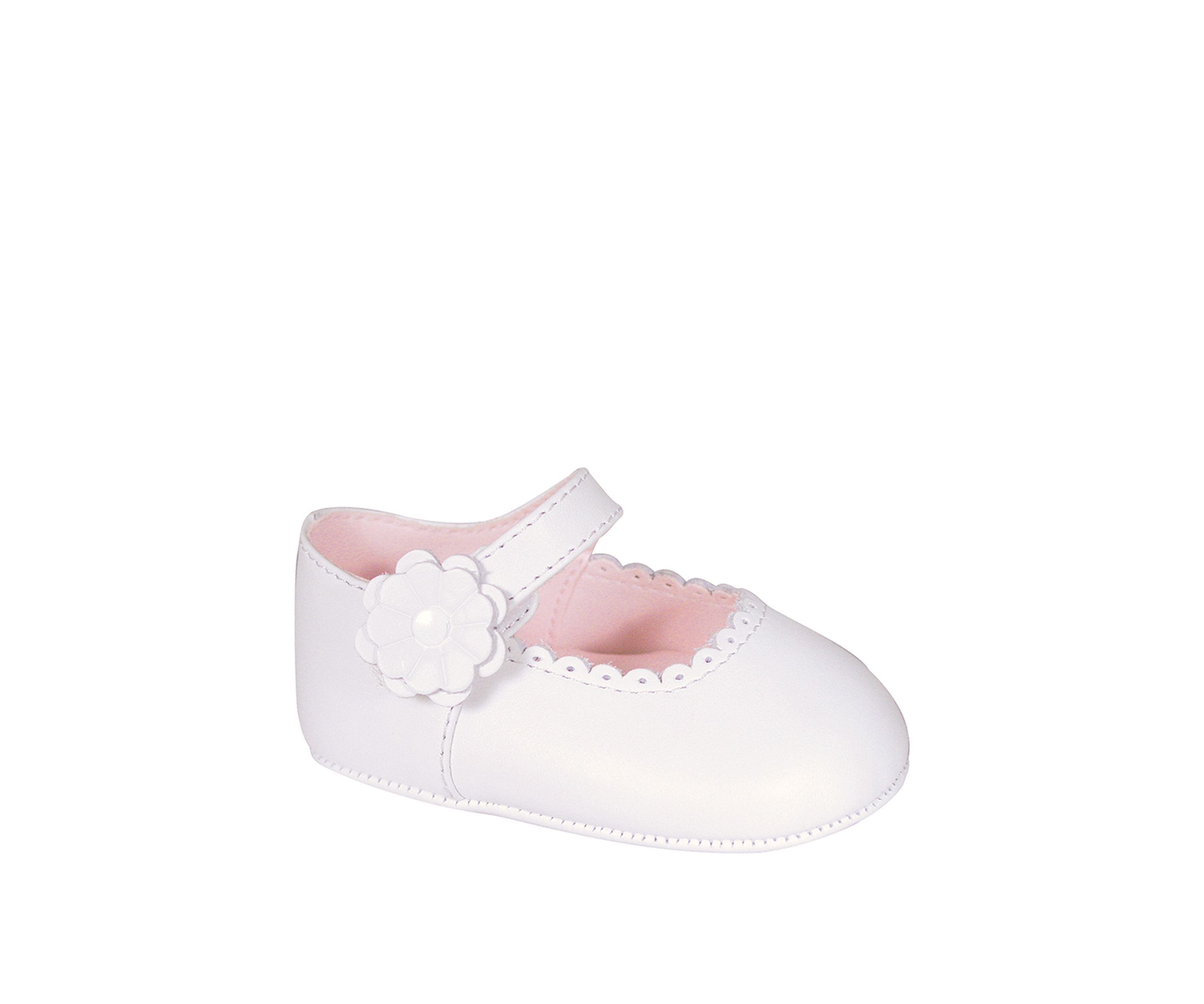 Baby Girls White Scallop Mary Jane Shoes 