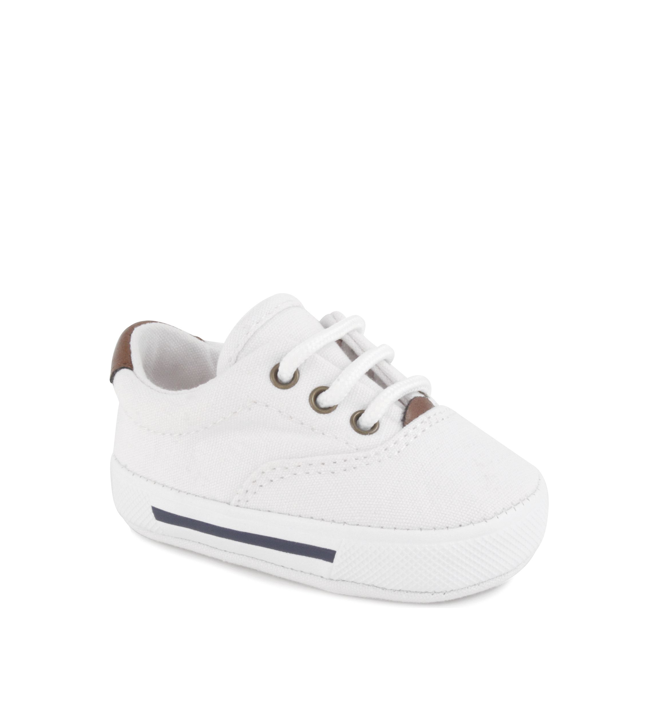 Baby White Lace-Up Shoes